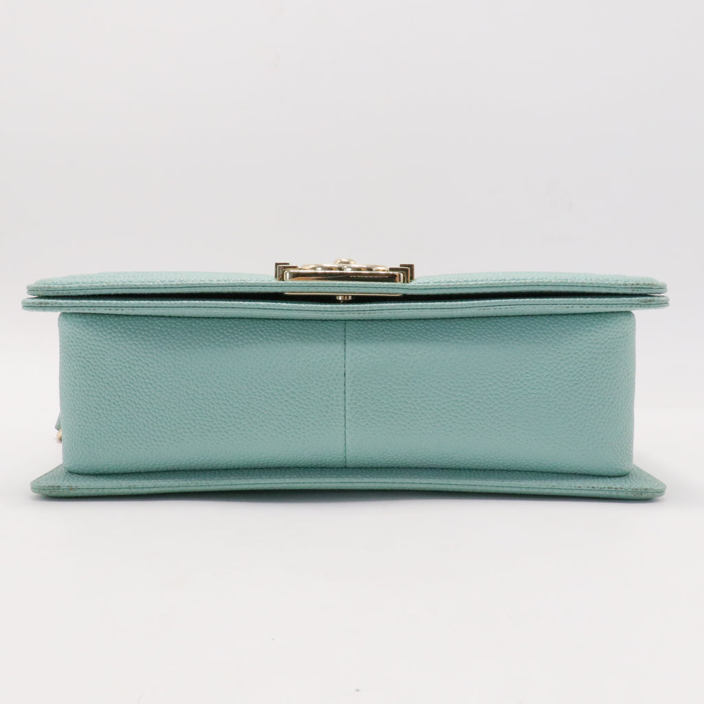 Boy Flap Bag Quilted Caviar Old Medium