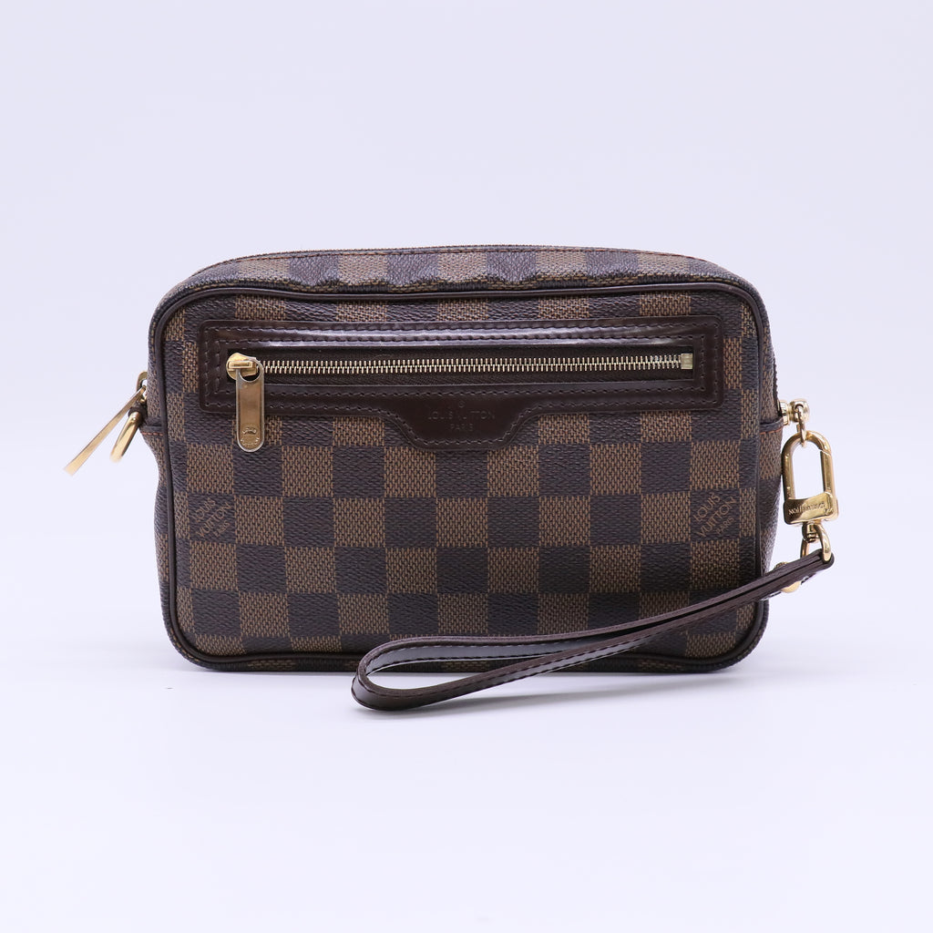 Louis Vuitton Damier Ebene Canvas Pochette Billets Macao twins B22837