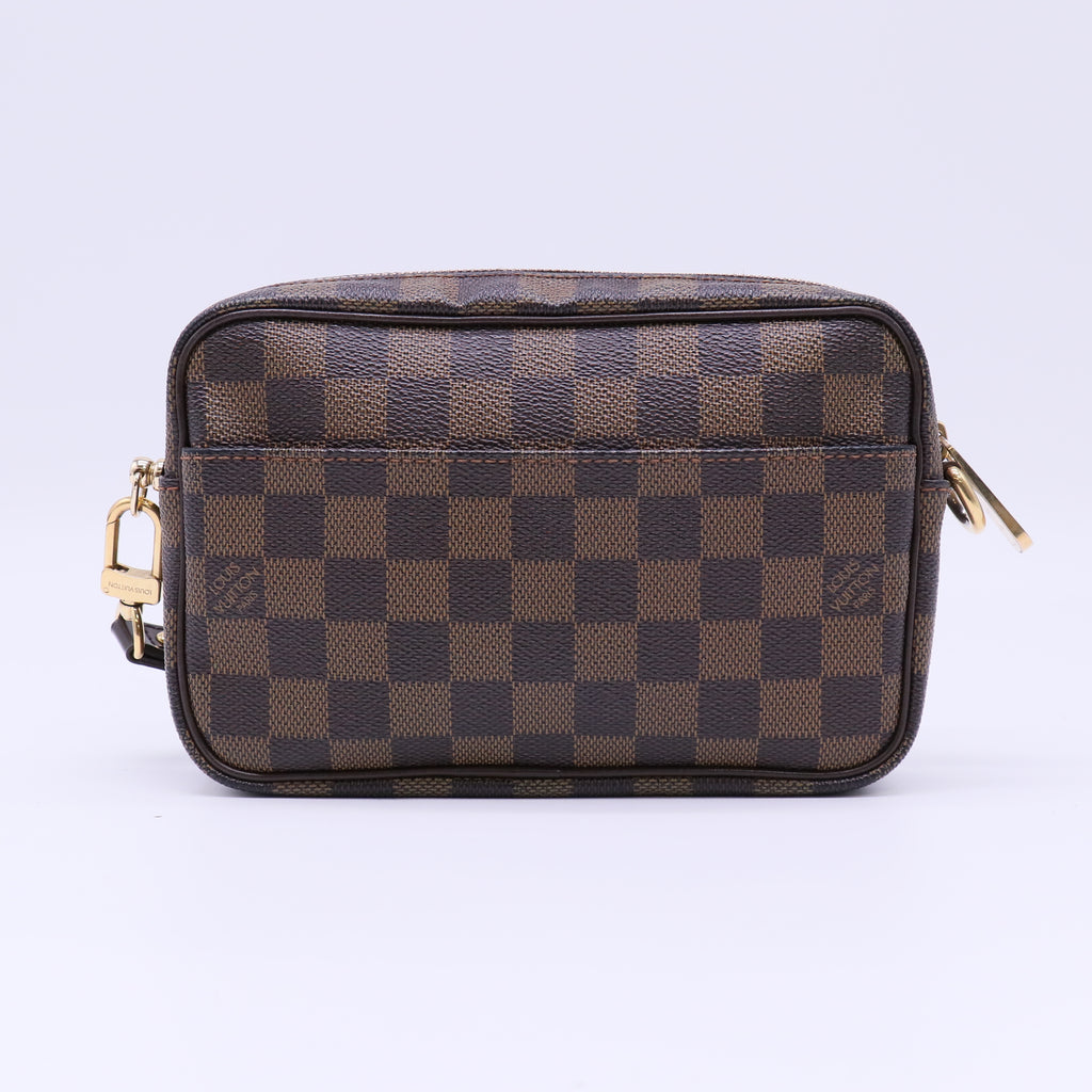 Louis Vuitton Damier Ebene Canvas Pochette Billets Macao twins B22837
