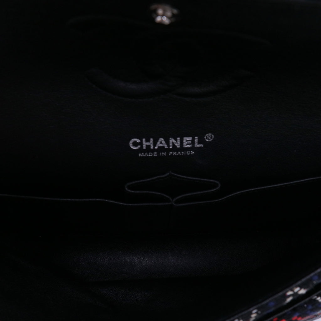 Chanel Airlines Tweed & Silicone Double Flap Bag twins LDJ4644