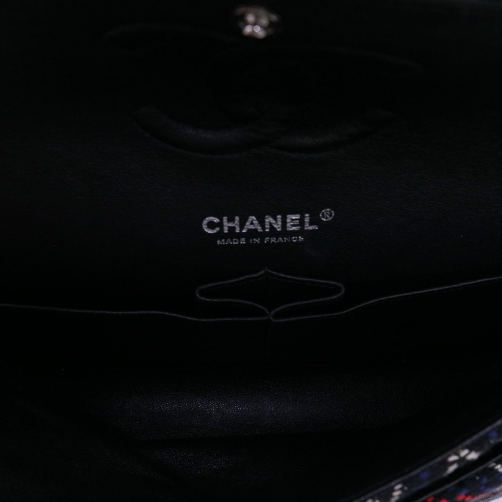 Chanel Airlines Tweed & Silicone Double Flap Bag twins LDJ4644