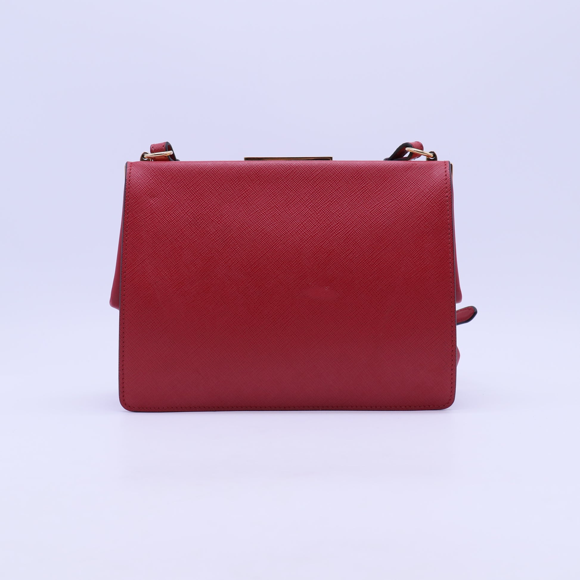 Light Frame Shoulder Bag Saffiano Leather Small B21475
