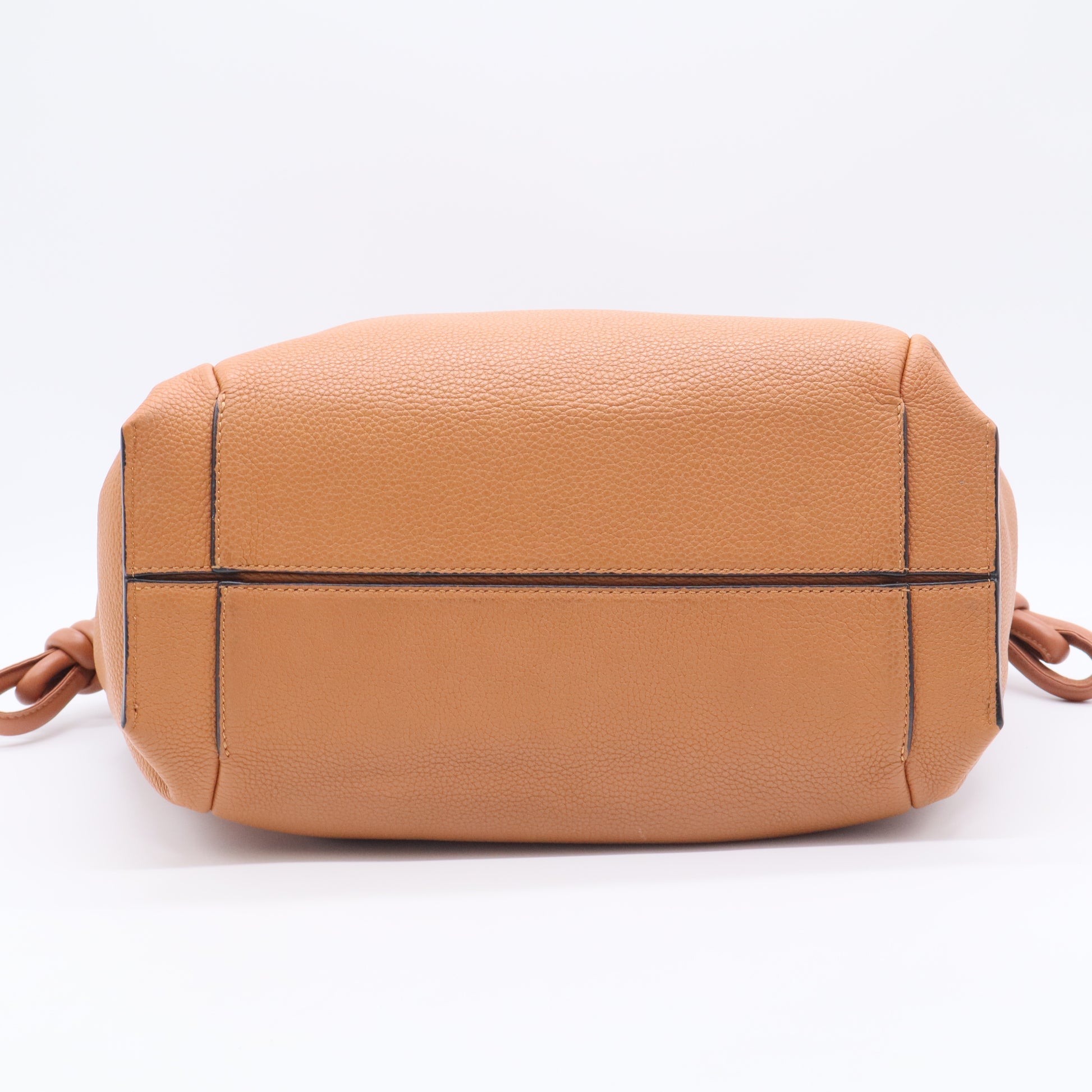 Calfskin Medium Flamenco Knot Bag Tan Light Caramel twins