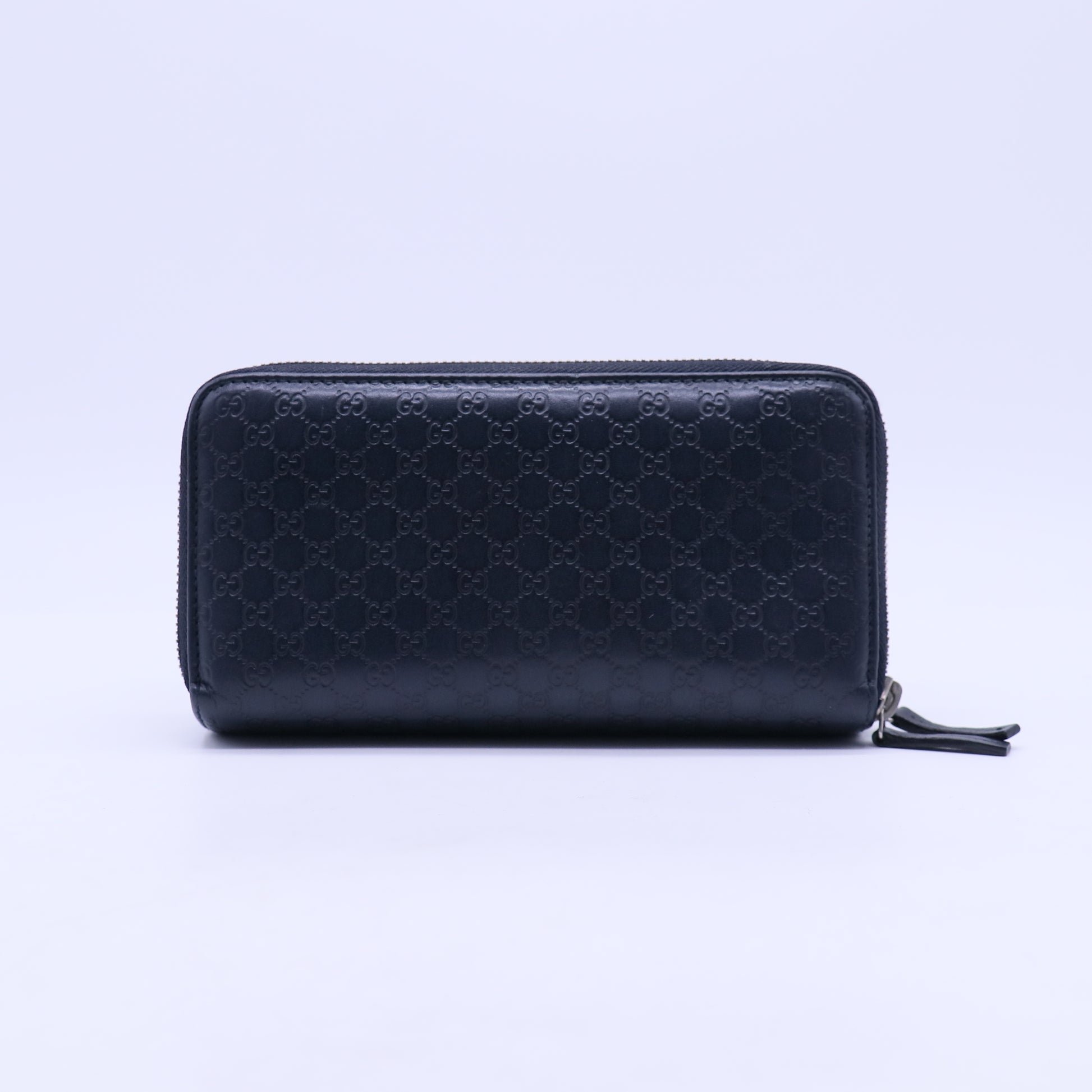 Gucci Microguccissima Leather Zip Around Long Wallet Black W20966