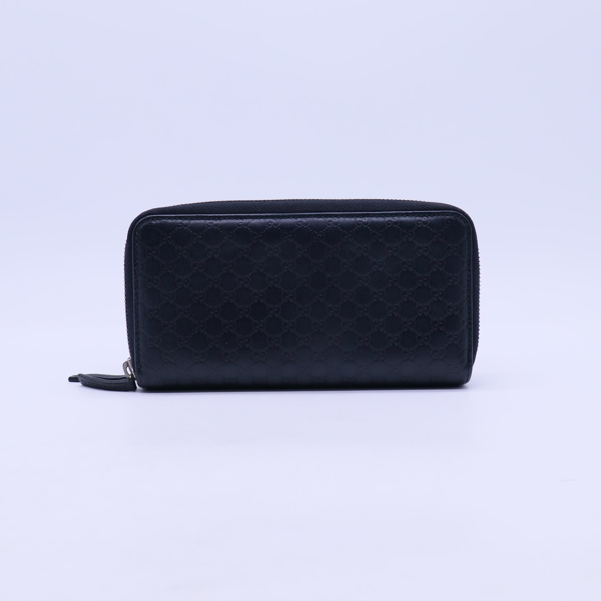 Gucci Microguccissima Leather Zip Around Long Wallet Black W20966