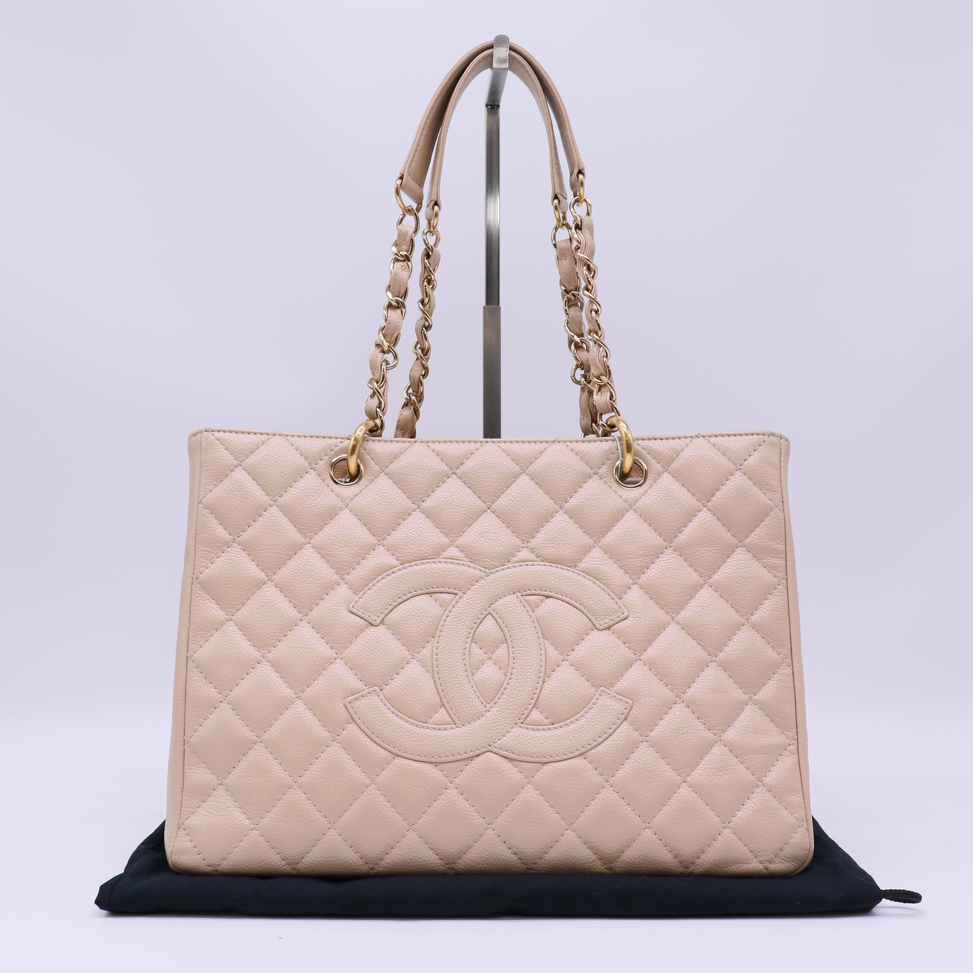 Chanel  Caviar Leather Grand Shopping Tote Bag twins LDJ4642