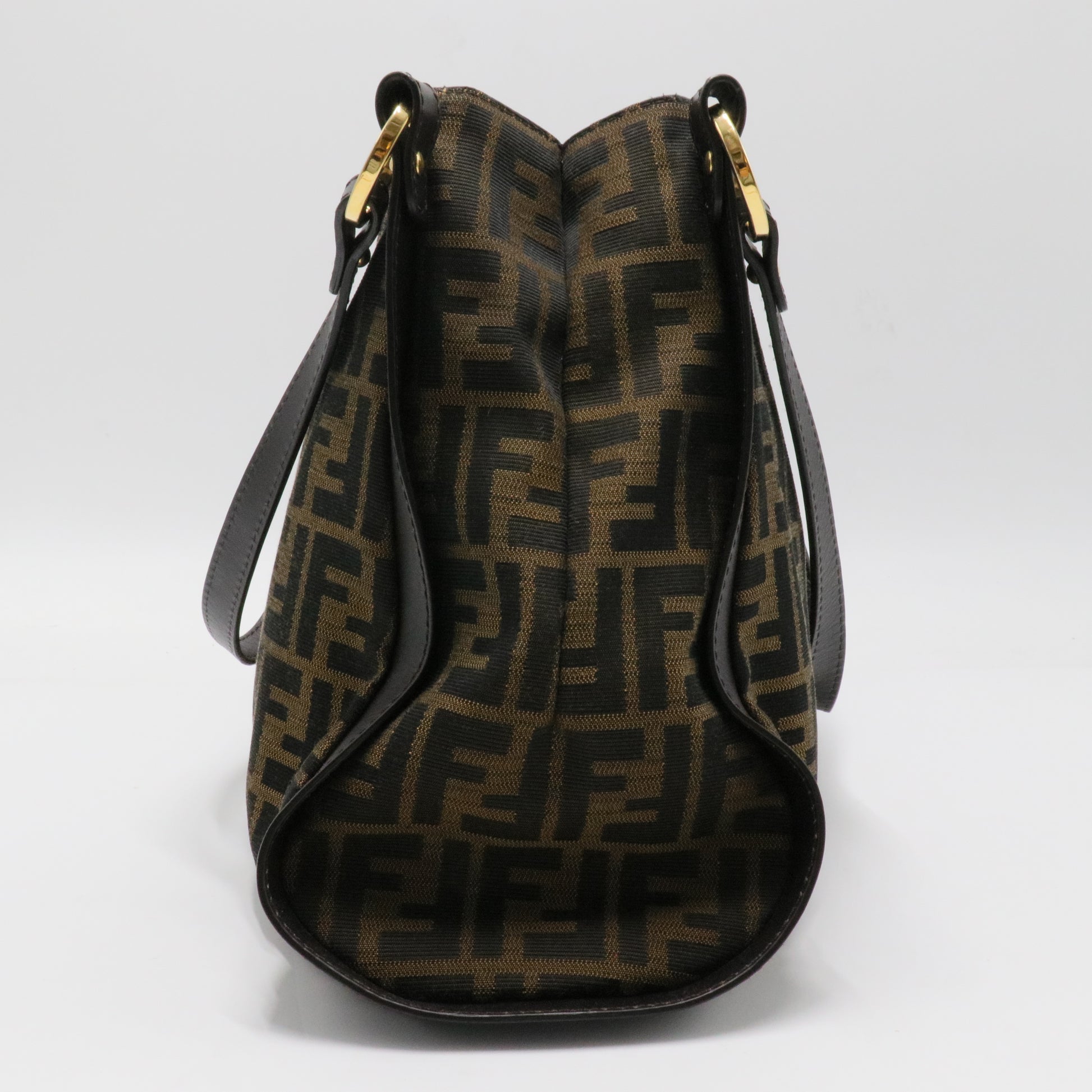 Fendi Tobacco Zucca Canvas and Leather Chef Tote