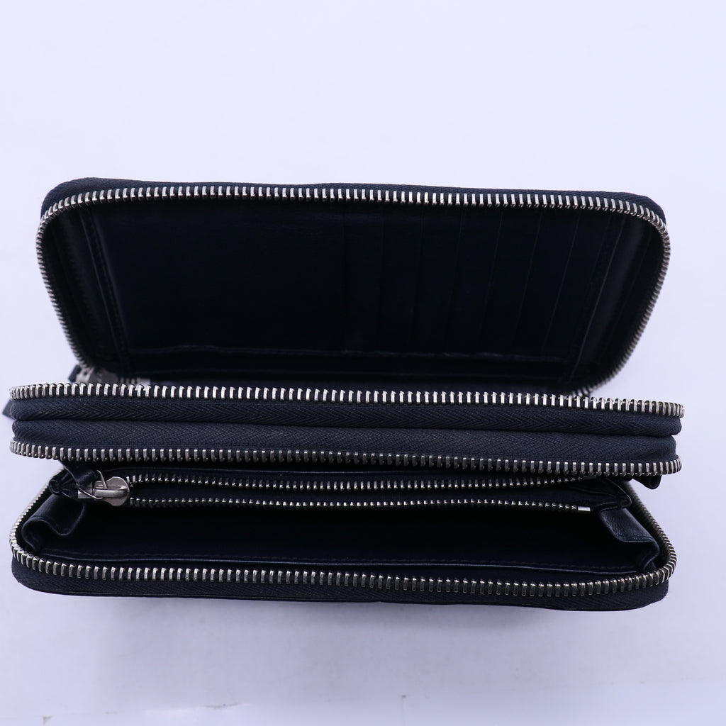 Gucci Microguccissima Leather Zip Around Long Wallet Black W20966