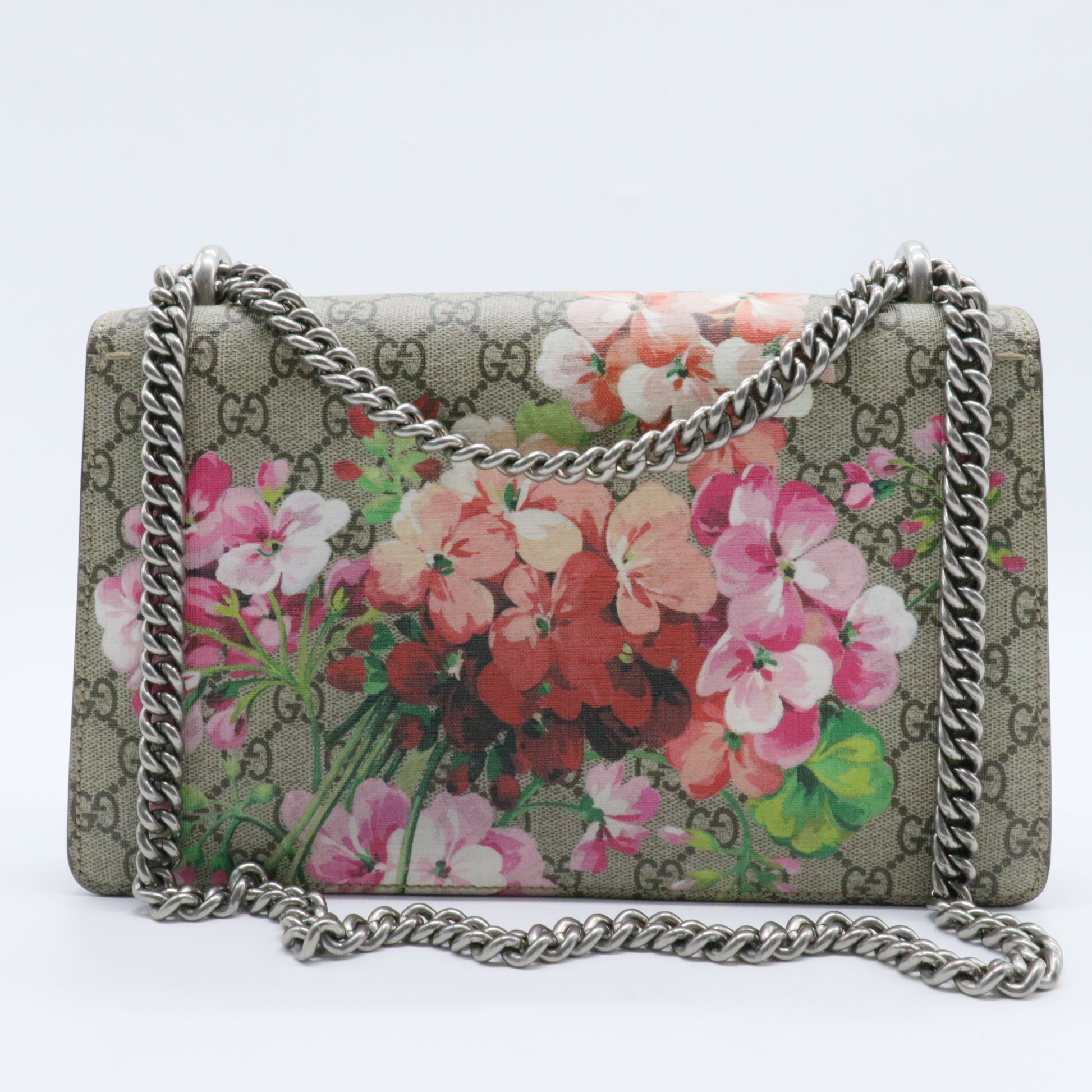 Dionysus Bag Blooms Print GG Coated Canvas Small