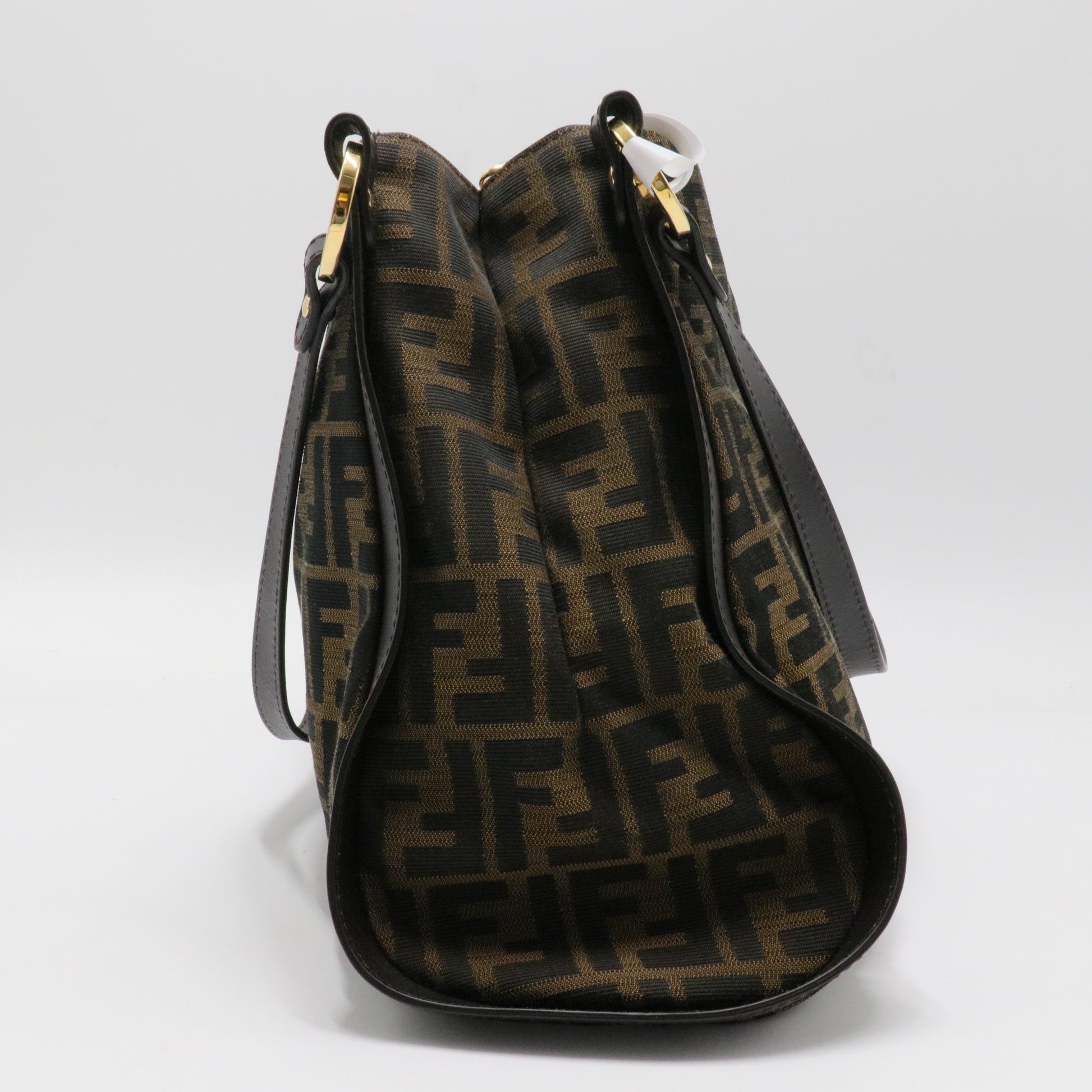 Fendi Tobacco Zucca Canvas and Leather Chef Tote