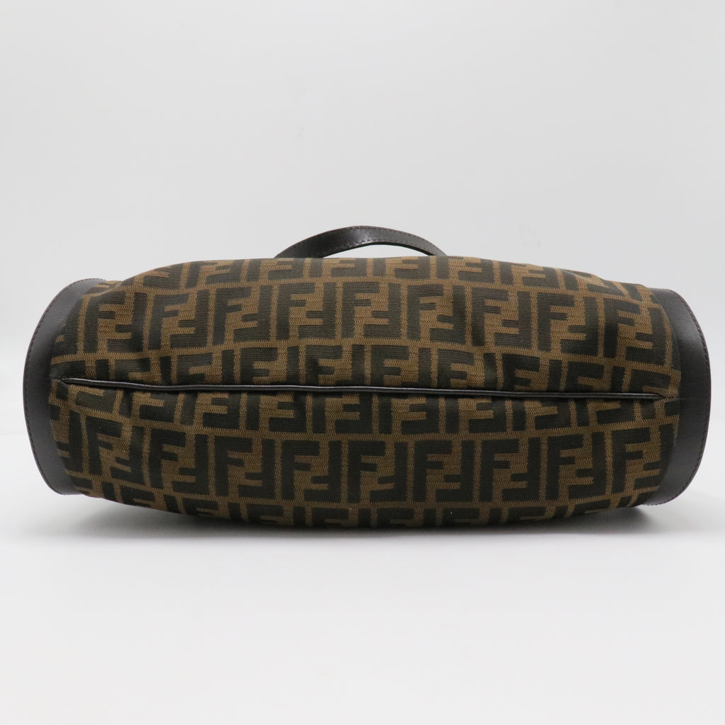 Fendi Tobacco Zucca Canvas and Leather Chef Tote