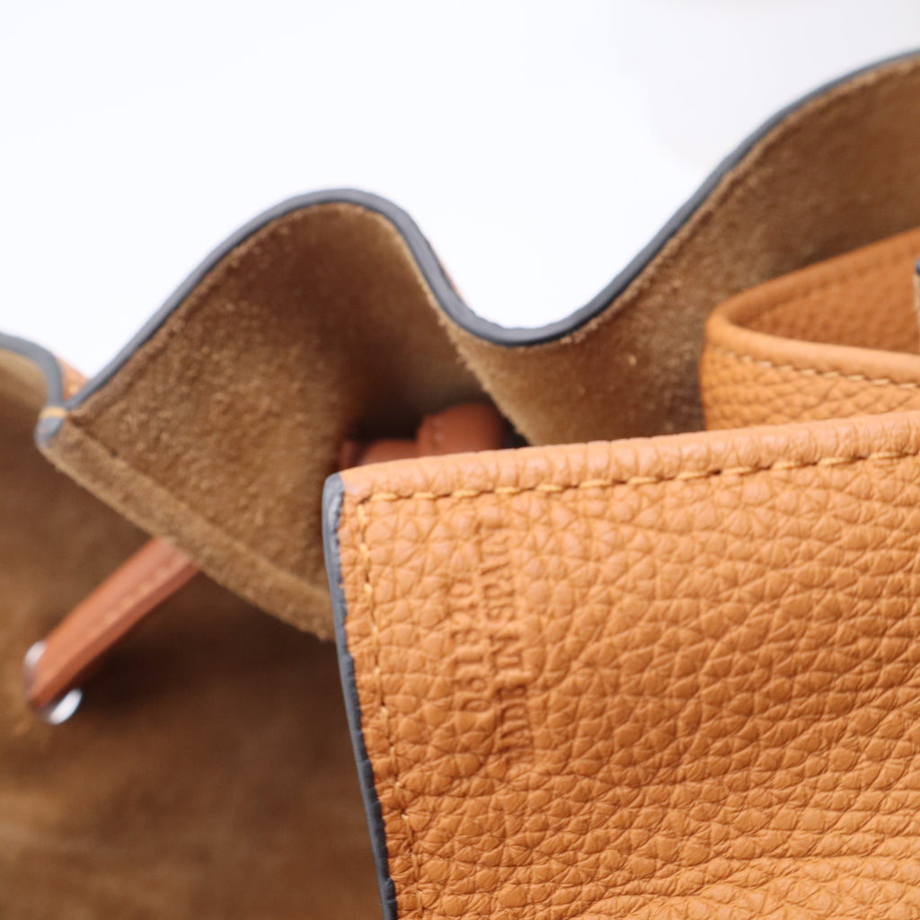 Calfskin Medium Flamenco Knot Bag Tan Light Caramel twins