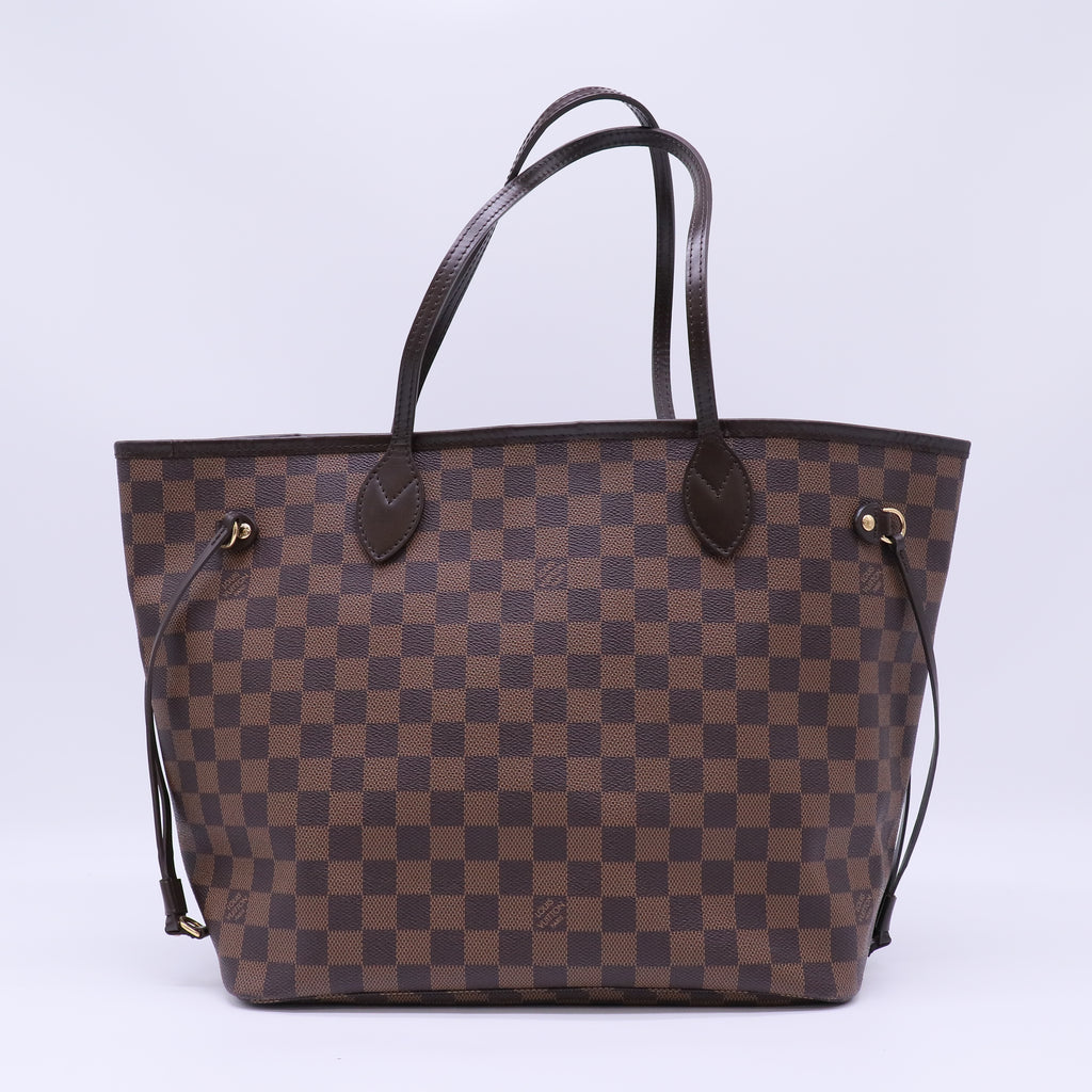 Louis Vuitton Damier Ebene Canvas Neverfull MM Bag twins B22516