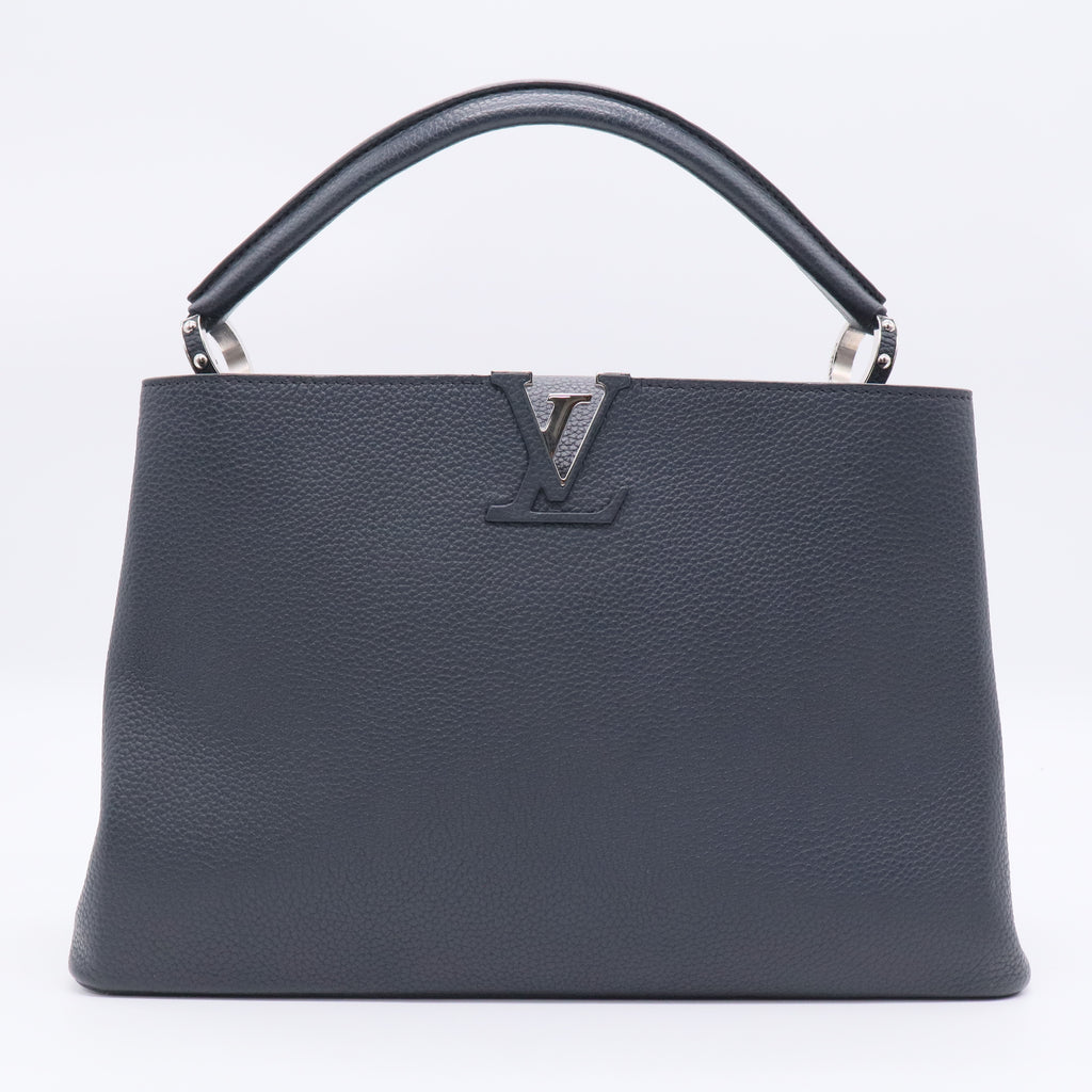 Louis Vuitton Black Taurillon Leather Capucines Bag Twins B20713