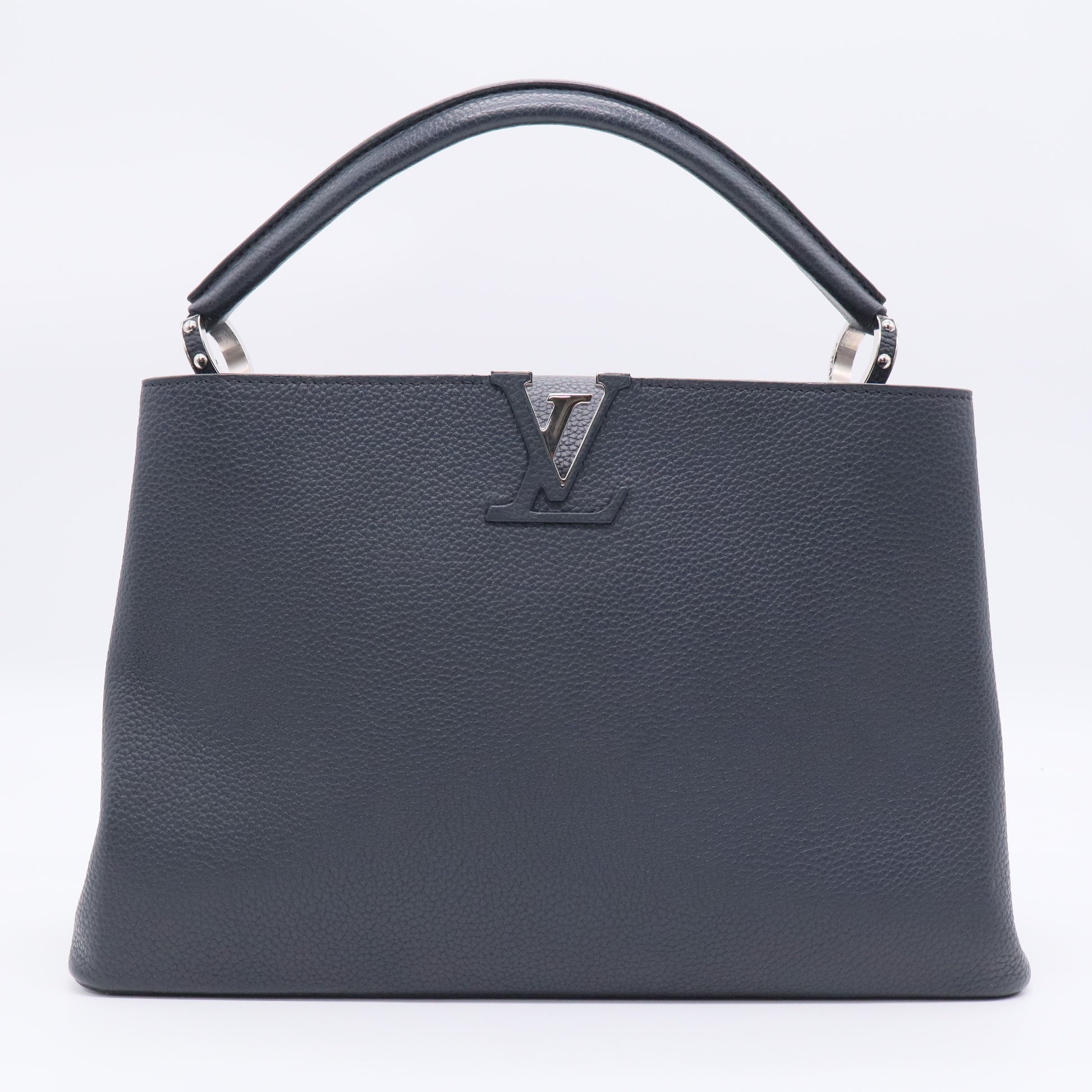 Louis Vuitton Black Taurillon Leather Capucines Bag Twins B20713