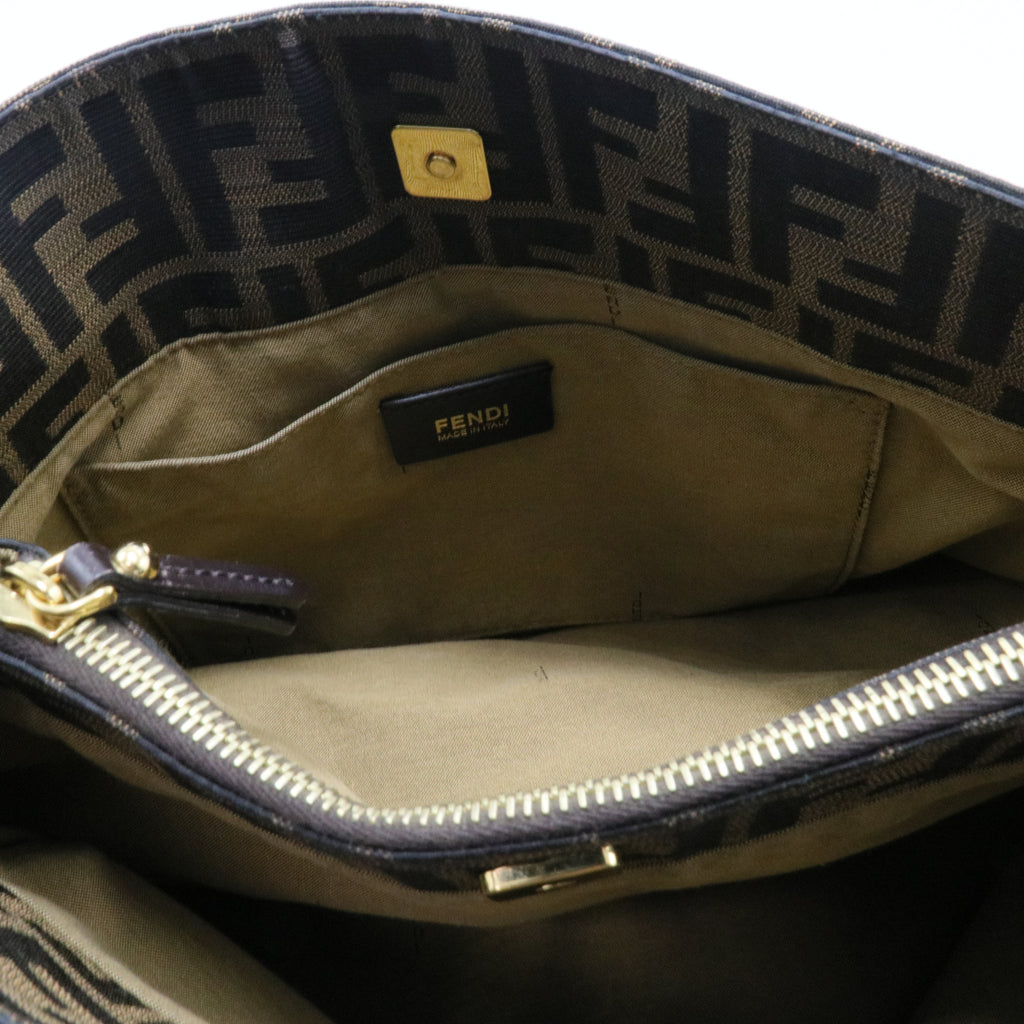 Fendi Tobacco Zucca Canvas and Leather Chef Tote