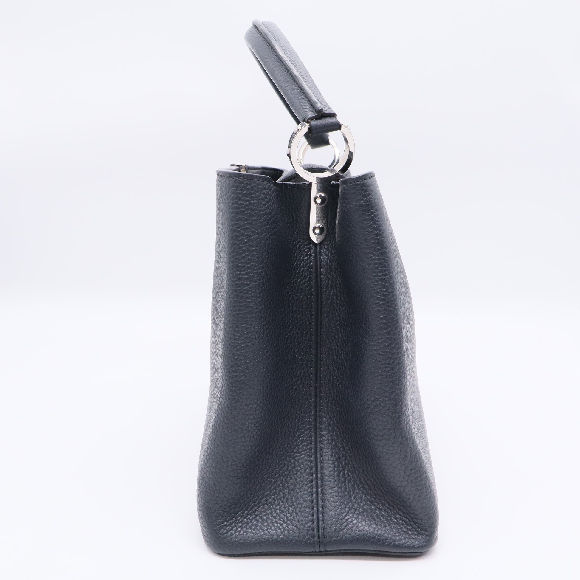 Louis Vuitton Black Taurillon Leather Capucines Bag Twins B20713