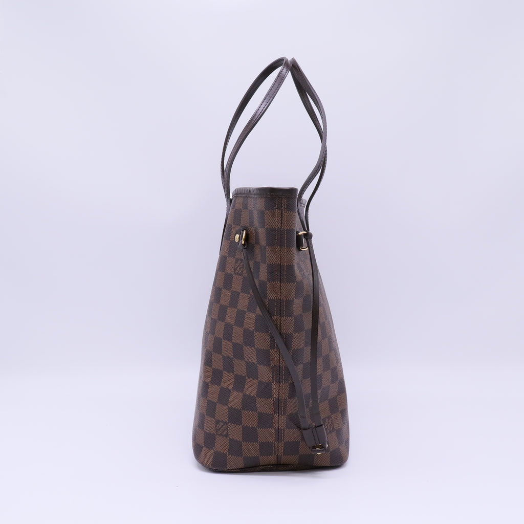 Louis Vuitton Damier Ebene Canvas Neverfull MM Bag twins B22516