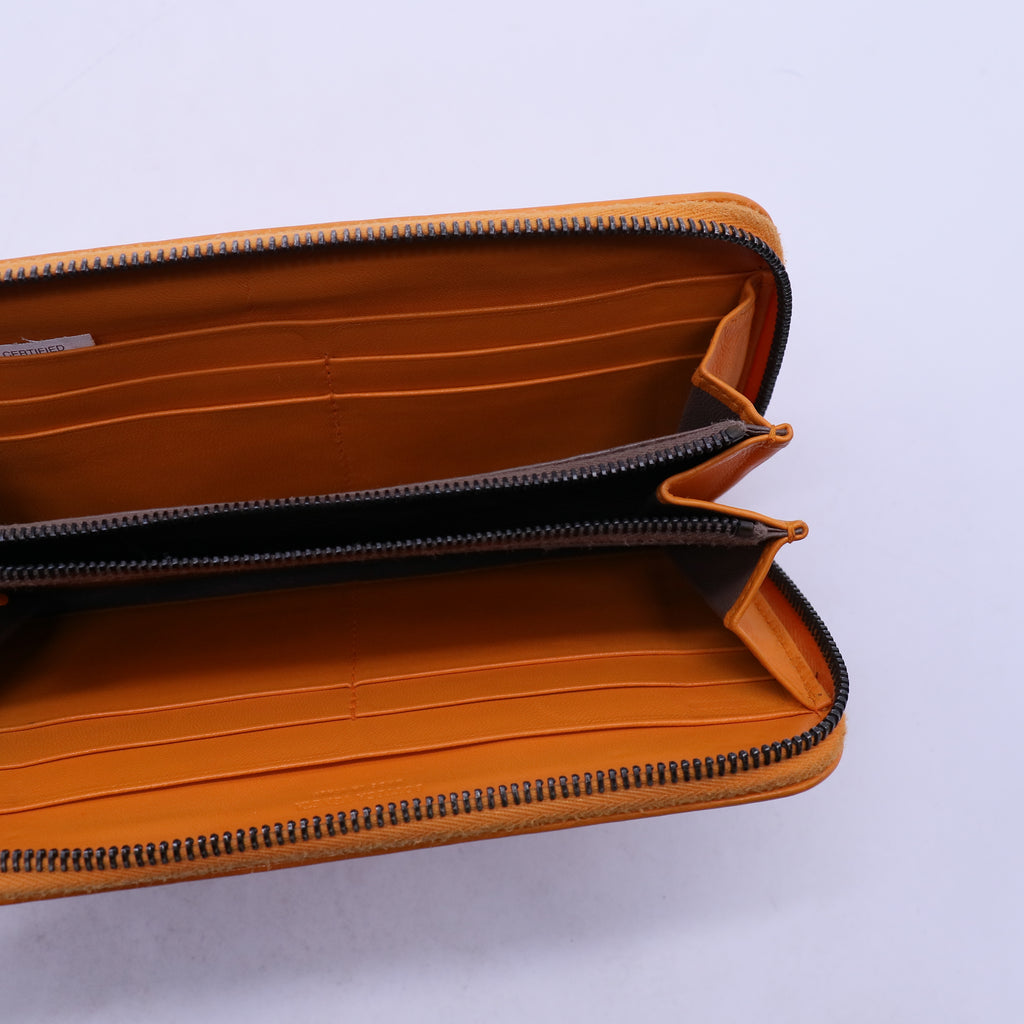 Bottega Veneta Nappa Intrecciato Zip Around Wallet Orange W20695