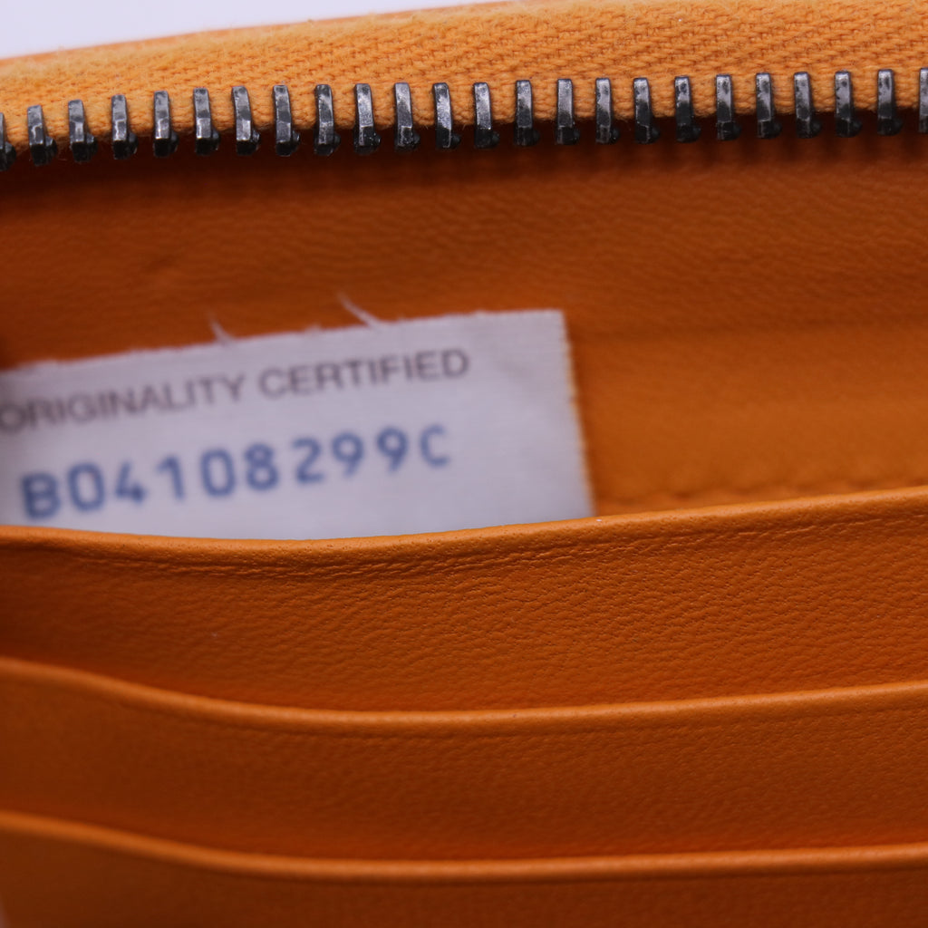 Bottega Veneta Nappa Intrecciato Zip Around Wallet Orange W20695