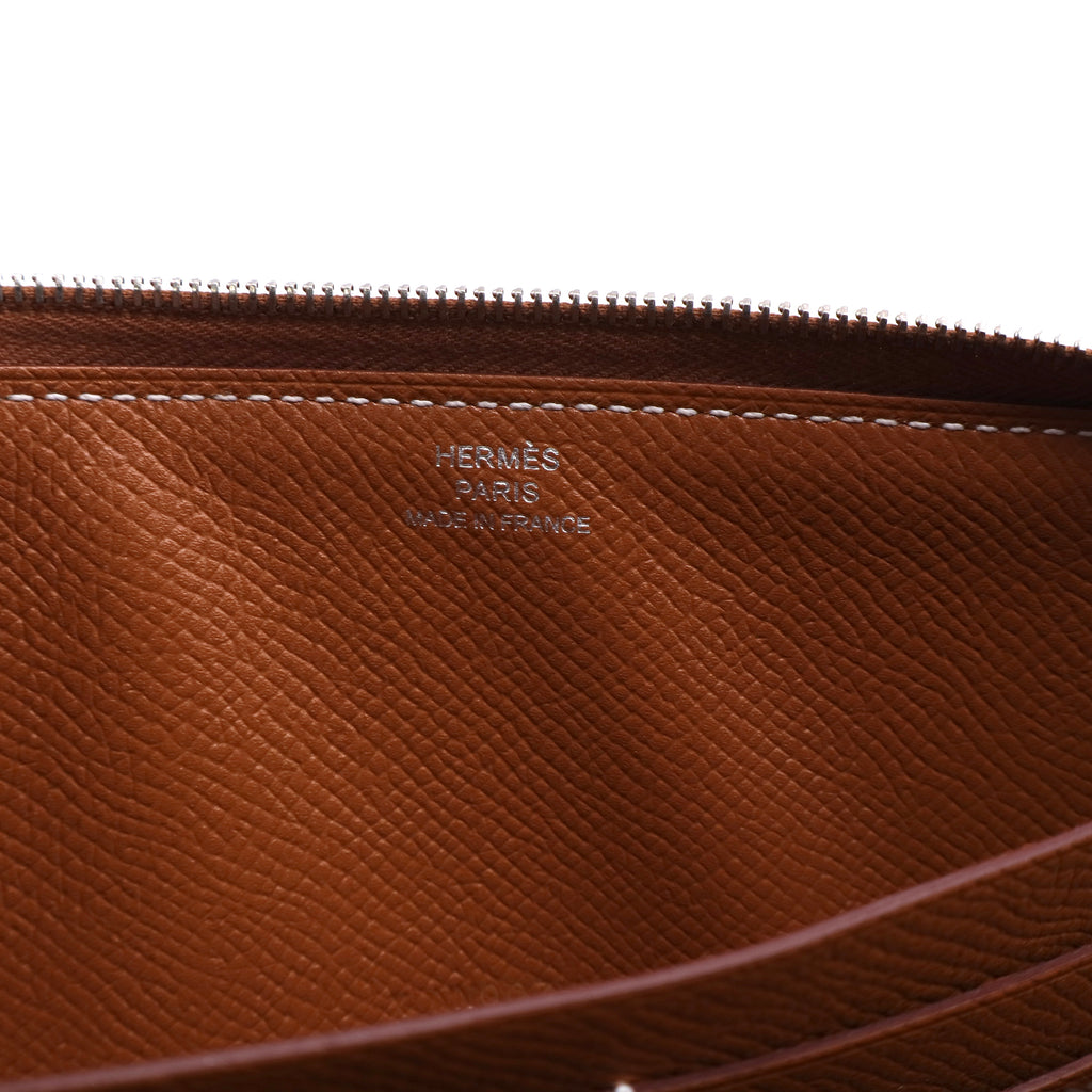 Hermes Azap Zip Around Wallet Epsom Long J2468 twins