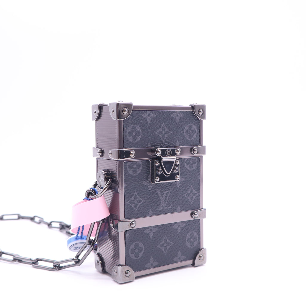 Louis Vuitton Monogram Eclipse Trunk Box Pouch twins LDJ6479