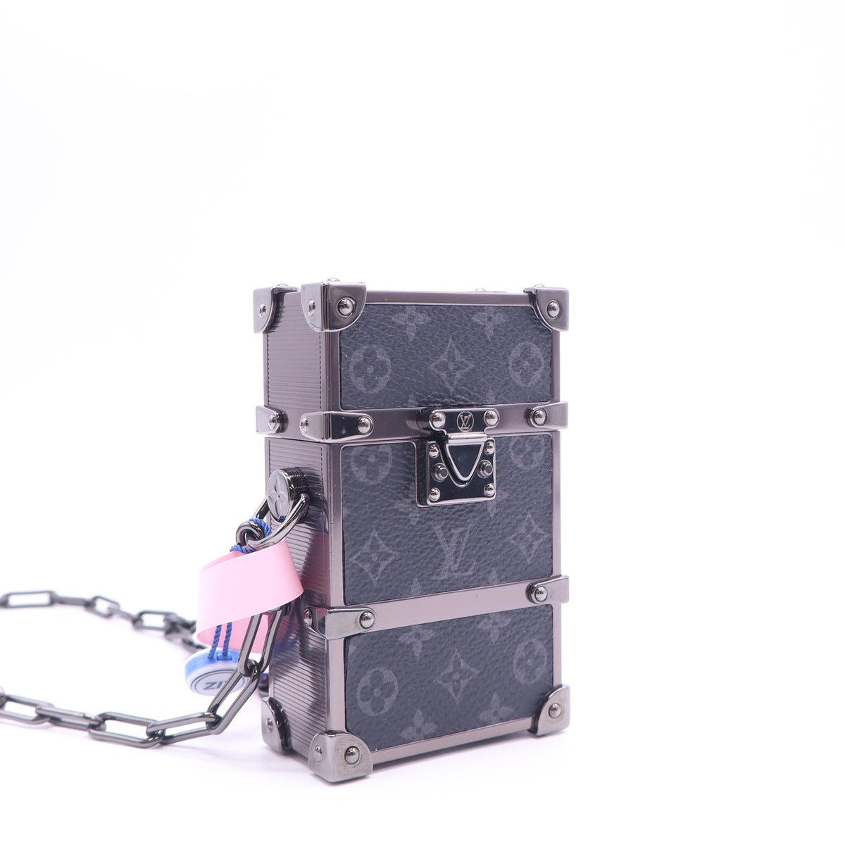 Louis Vuitton Monogram Eclipse Trunk Box Pouch twins LDJ6479