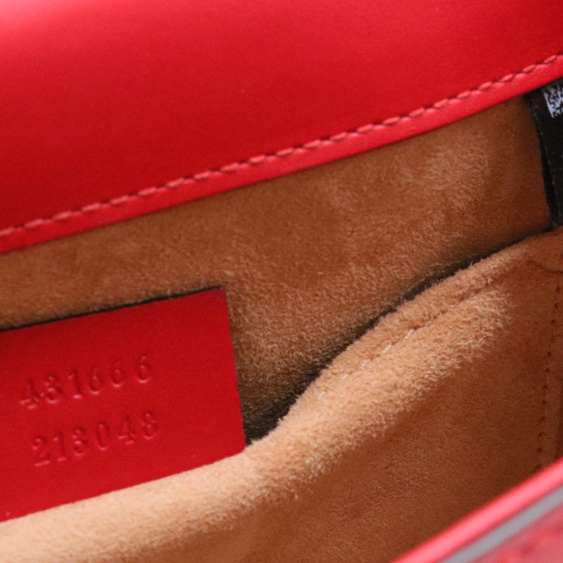 Red Leather Vintage Web Mini Sylvie Chain Shoulder Bag