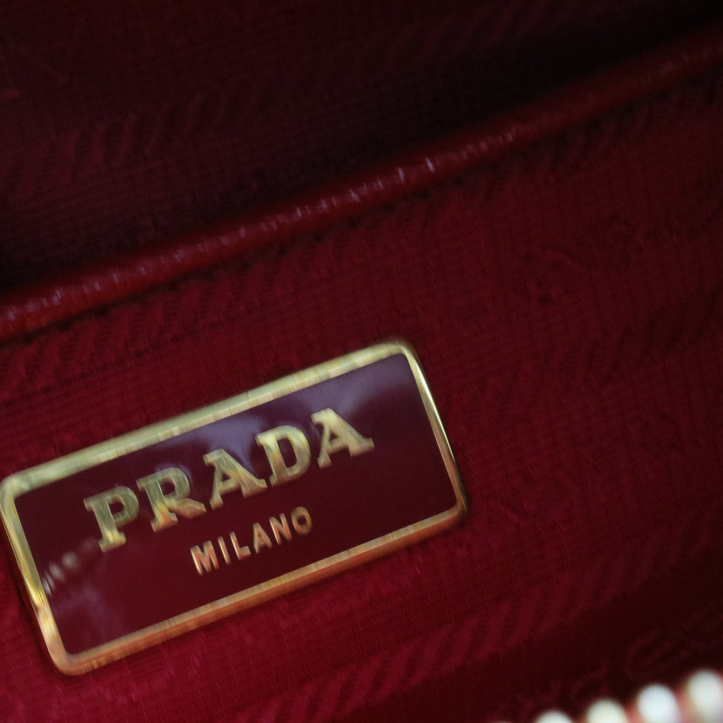 Prada Saffiano Vernice Promenade Bag