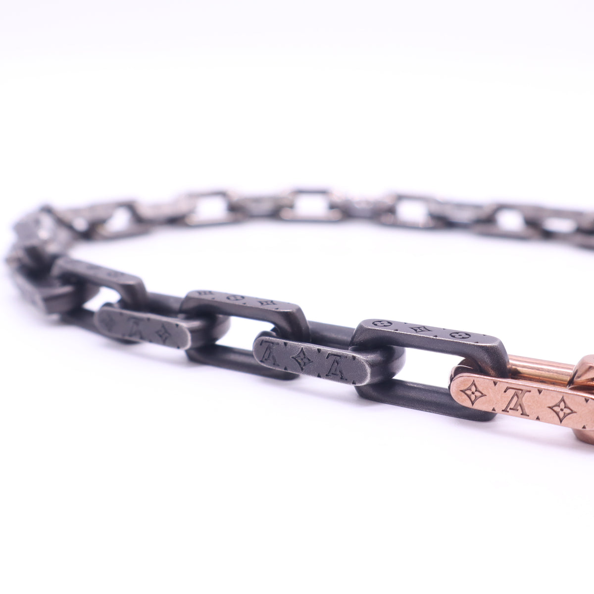 Louis Vuitton Collier Monogram Chain Necklace twins LDJ6476