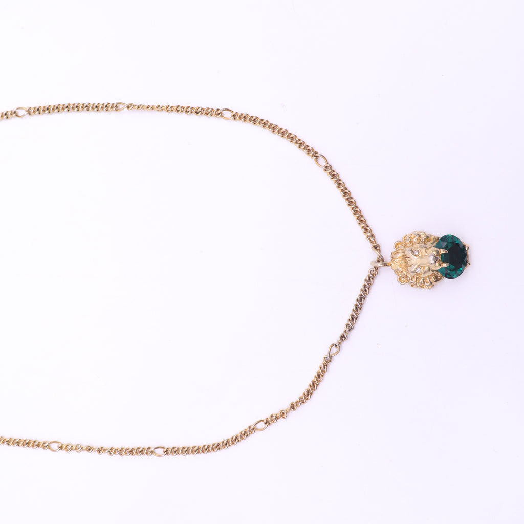 Gucci Lion Head Pendant Necklace twins LDJ6474