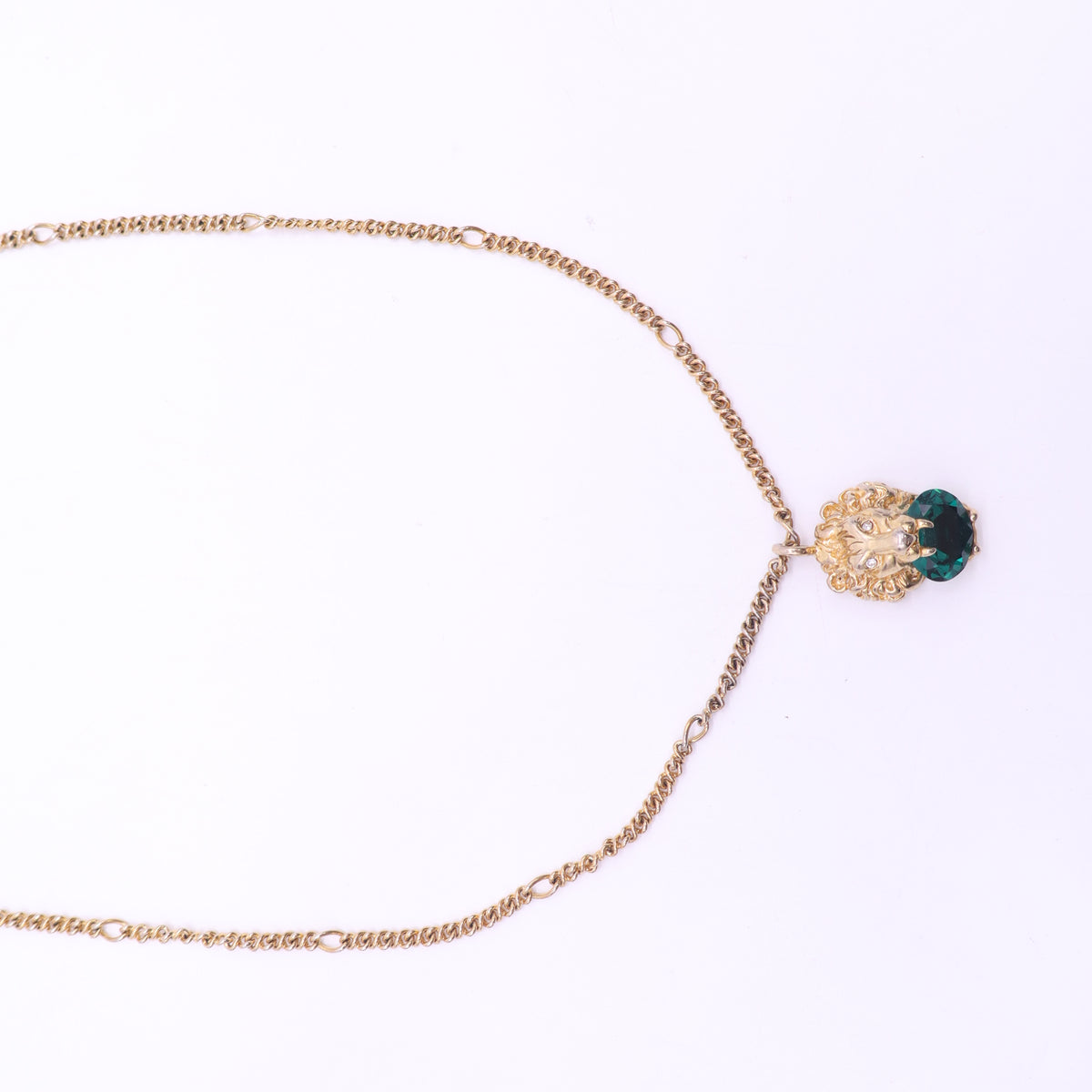Gucci Lion Head Pendant Necklace twins LDJ6474