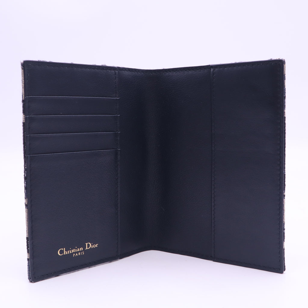 Dior Bifold Card Holder Beige and Black Dior Oblique Jacquard twins LDJ6478
