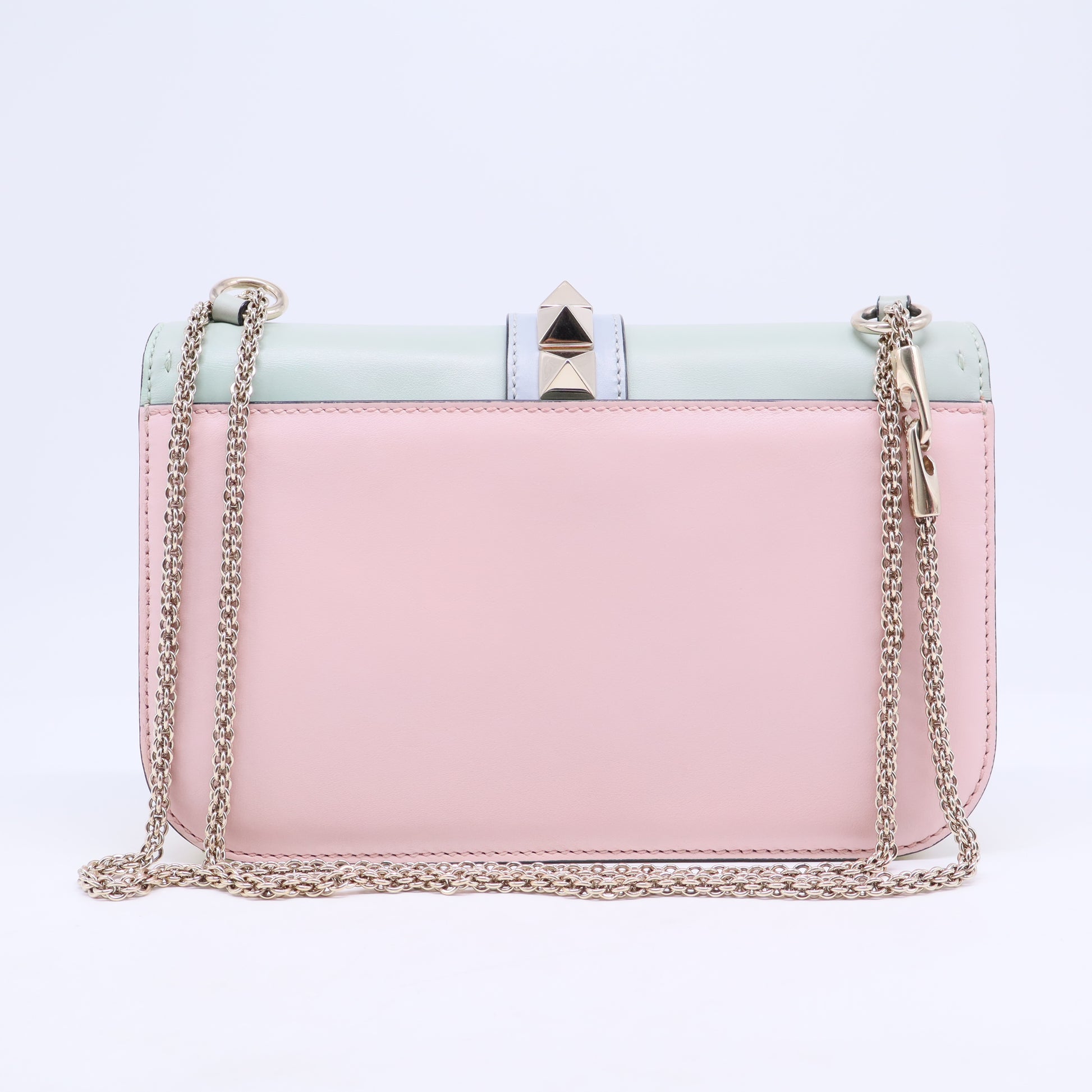 Multicolor Leather Rockstud Glam Lock Small Flap Bag B20705