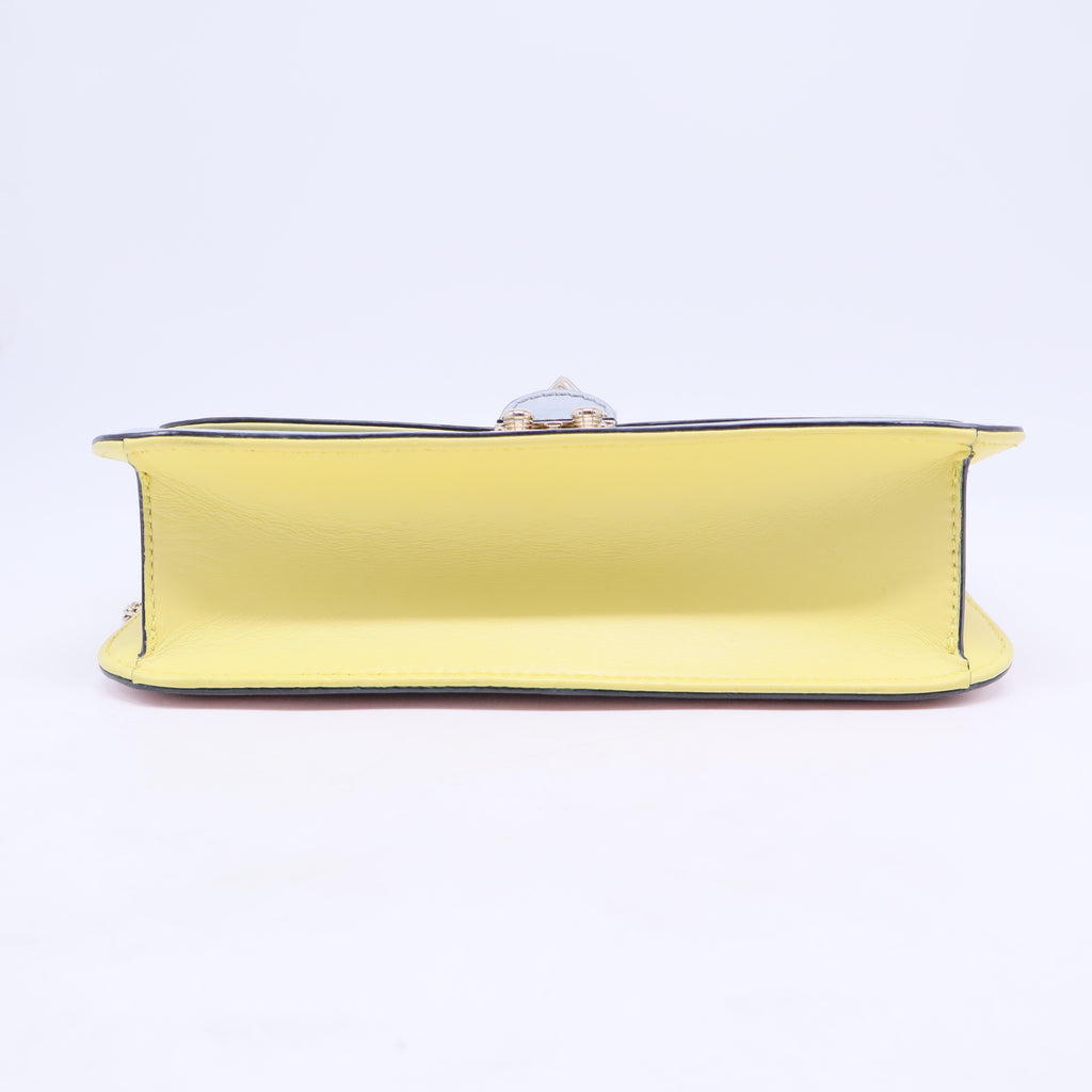 Multicolor Leather Rockstud Glam Lock Small Flap Bag B20705