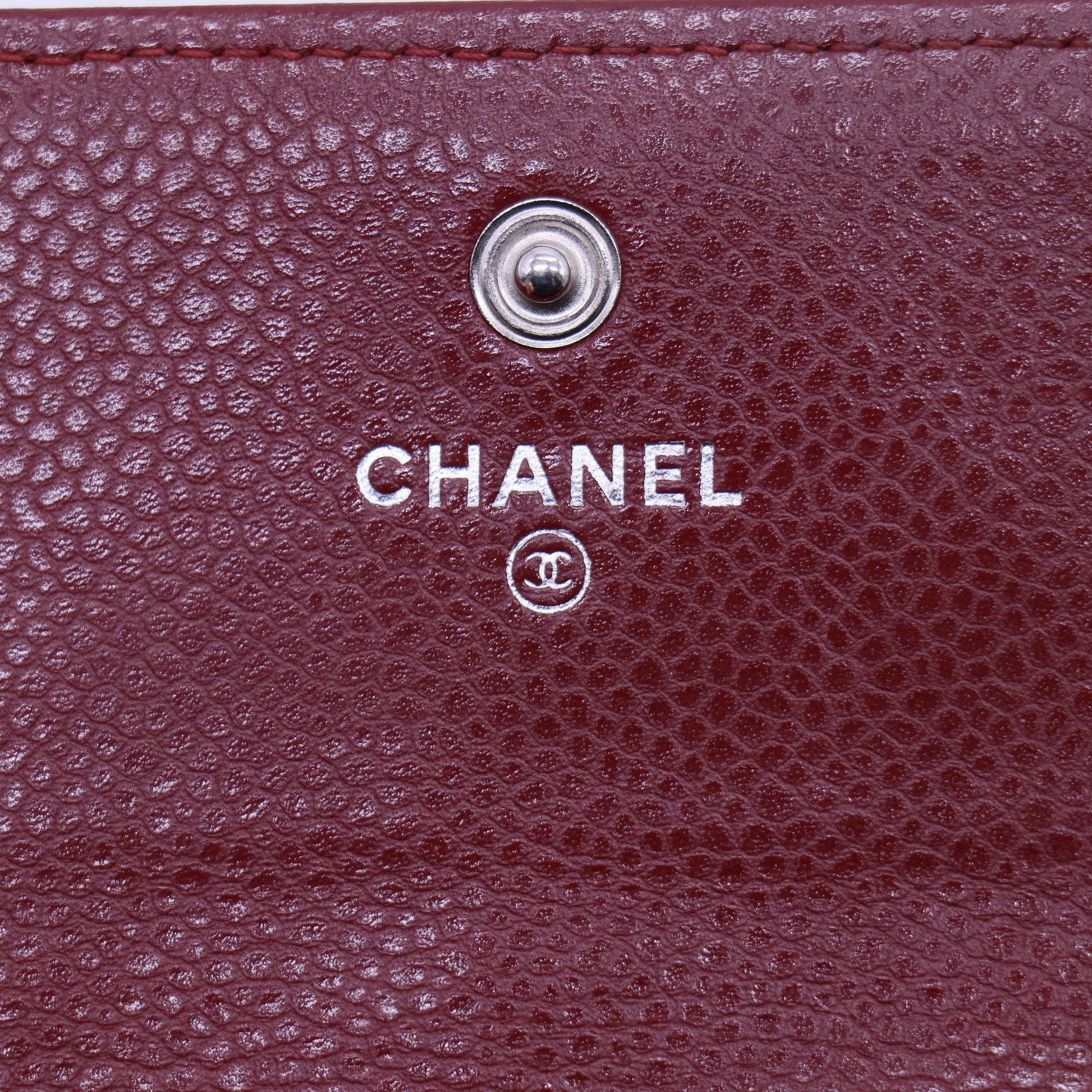 Chanel Red Quilted Caviar Leather L Flap Gusset Wallet W20923