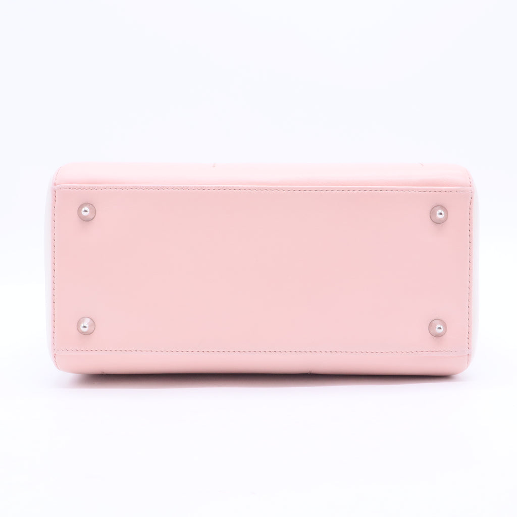 Rosa Mittel Bicolor Lammleder Macrocannage Genäht Lady Dior Pink B12237