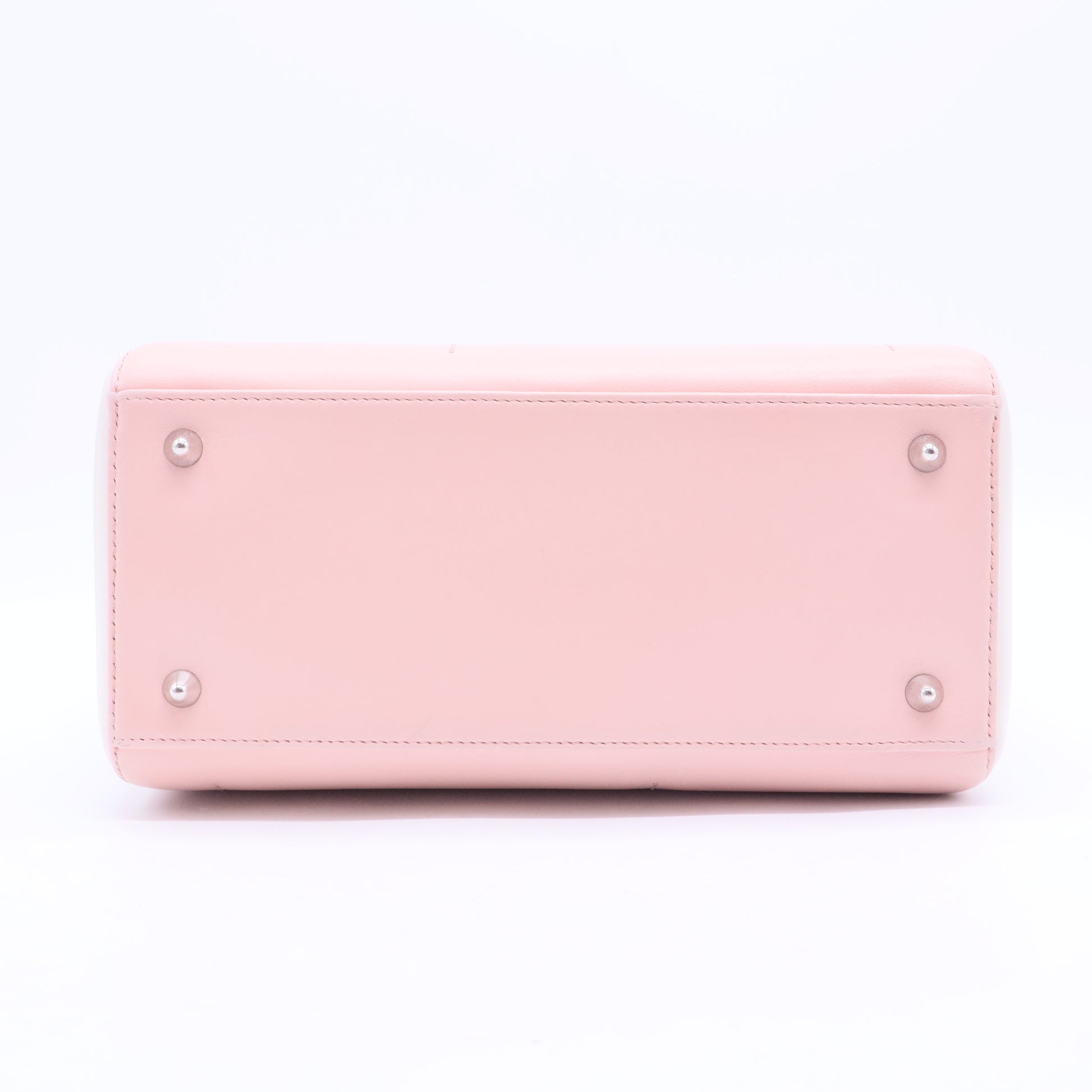 Rosa Mittel Bicolor Lammleder Macrocannage Genäht Lady Dior Pink B12237