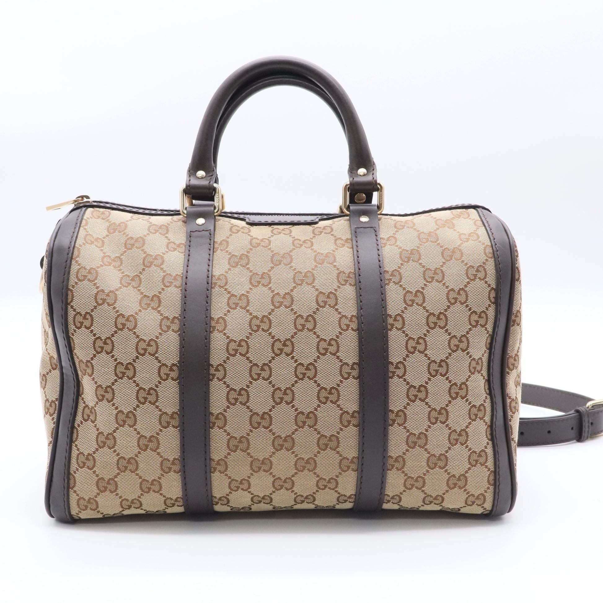 Beige/Ebony GG Canvas Medium Joy Boston Bag Twins