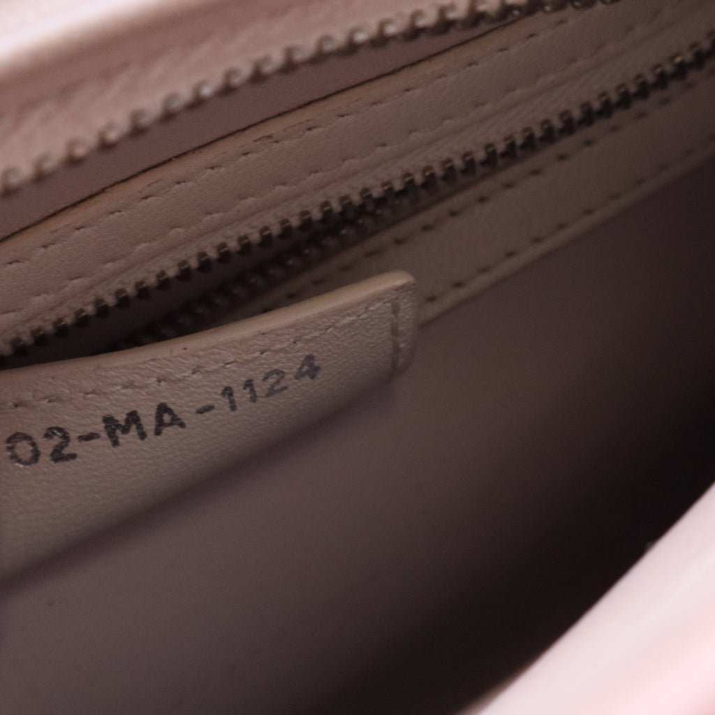 Rosa Mittel Bicolor Lammleder Macrocannage Genäht Lady Dior Pink B12237