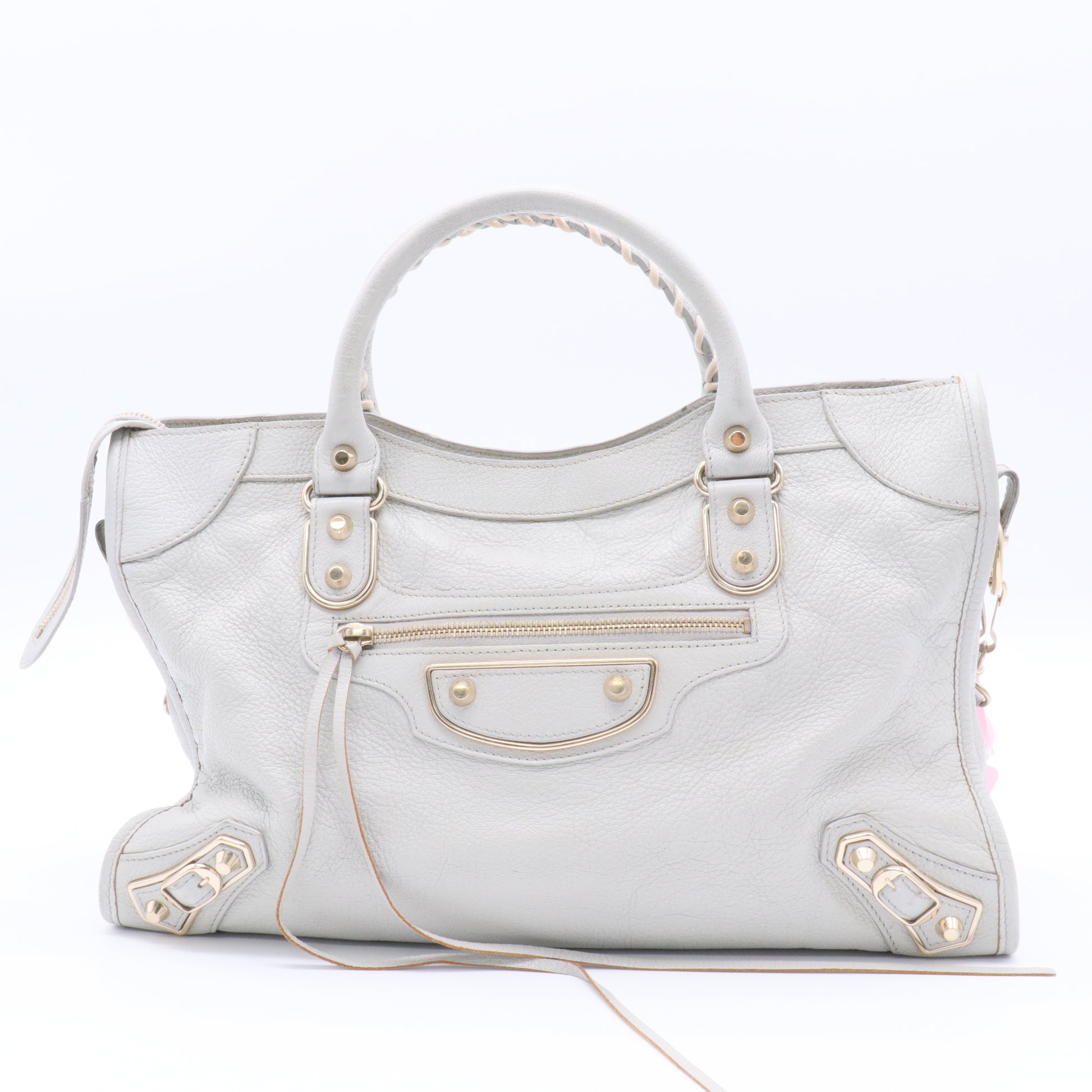 City Classic Metallic Edge Bag Leather Medium twins