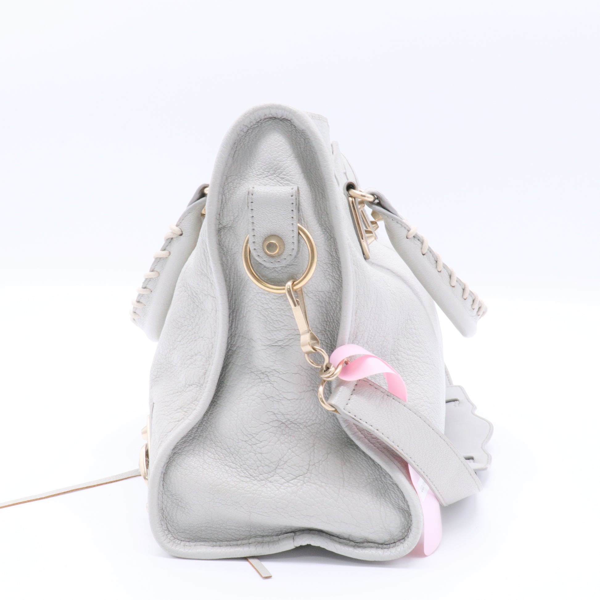 City Classic Metallic Edge Bag Leather Medium twins