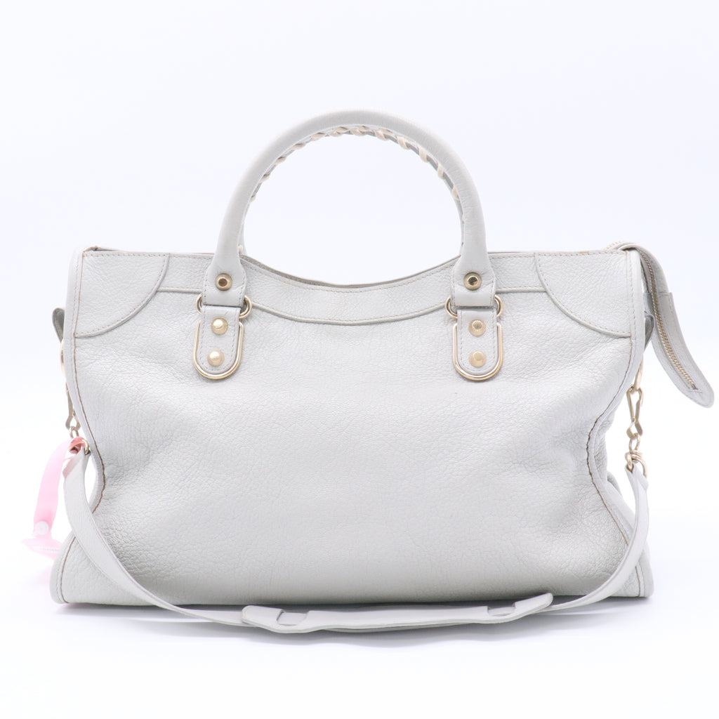 City Classic Metallic Edge Bag Leather Medium twins