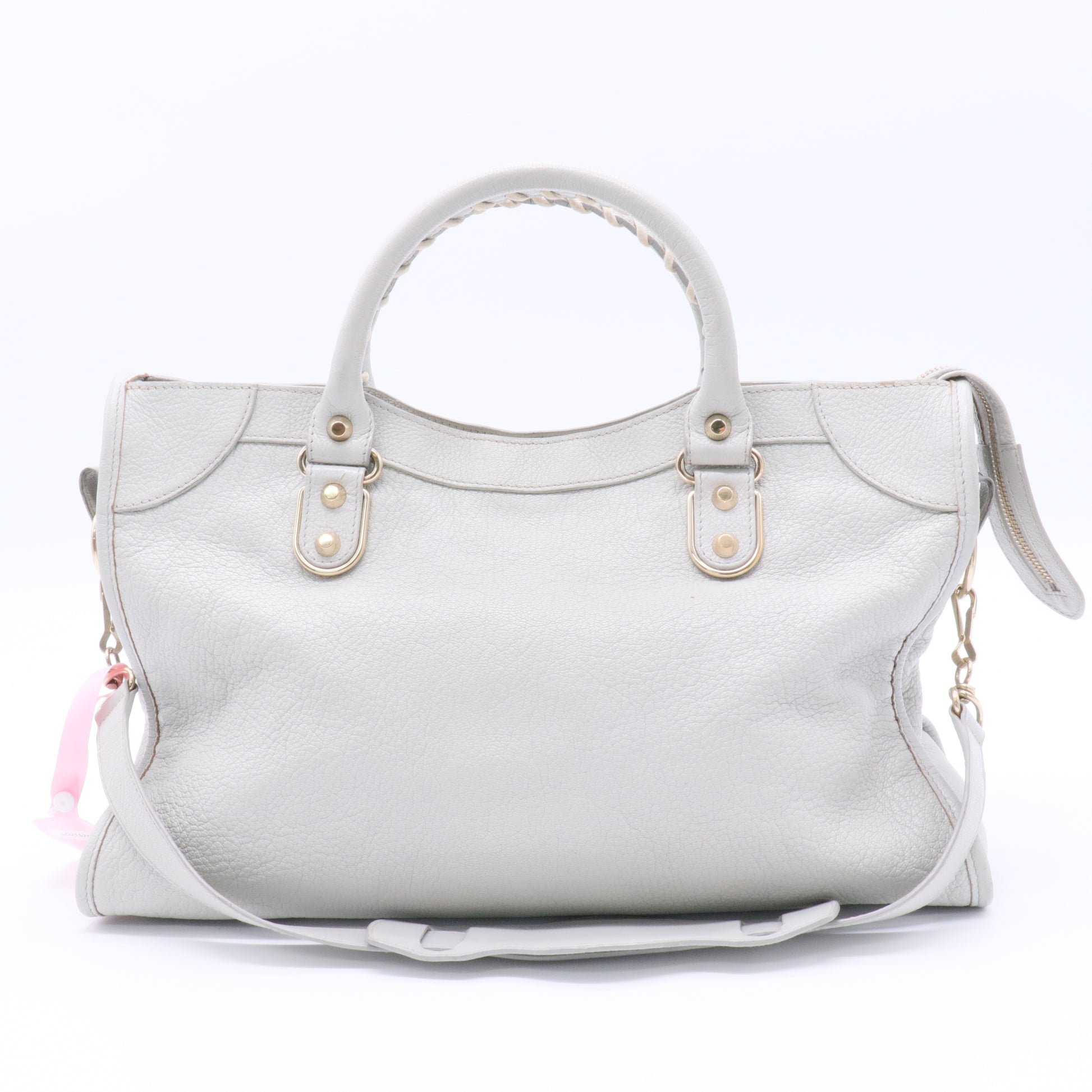 City Classic Metallic Edge Bag Leather Medium twins