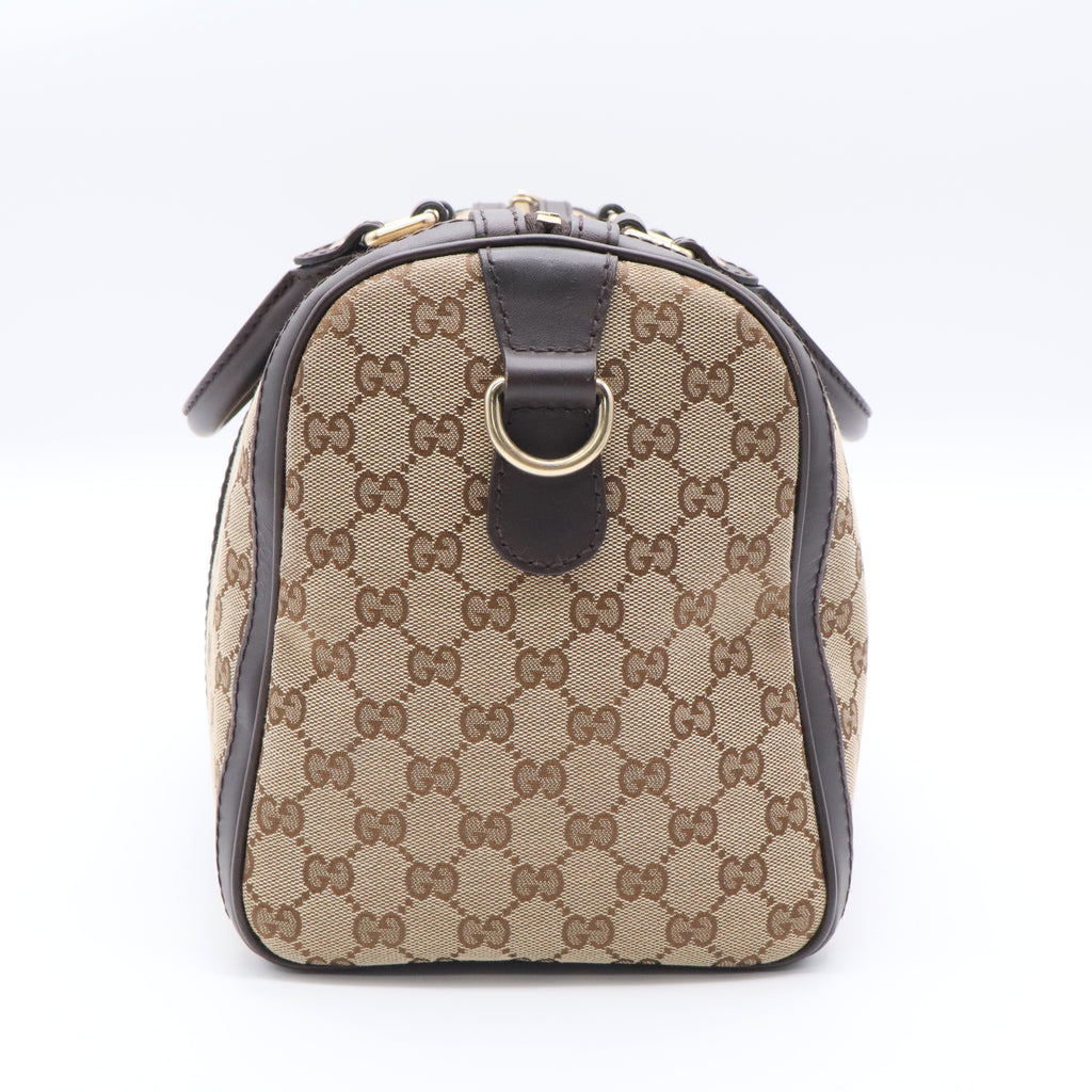 Beige/Ebony GG Canvas Medium Joy Boston Bag Twins