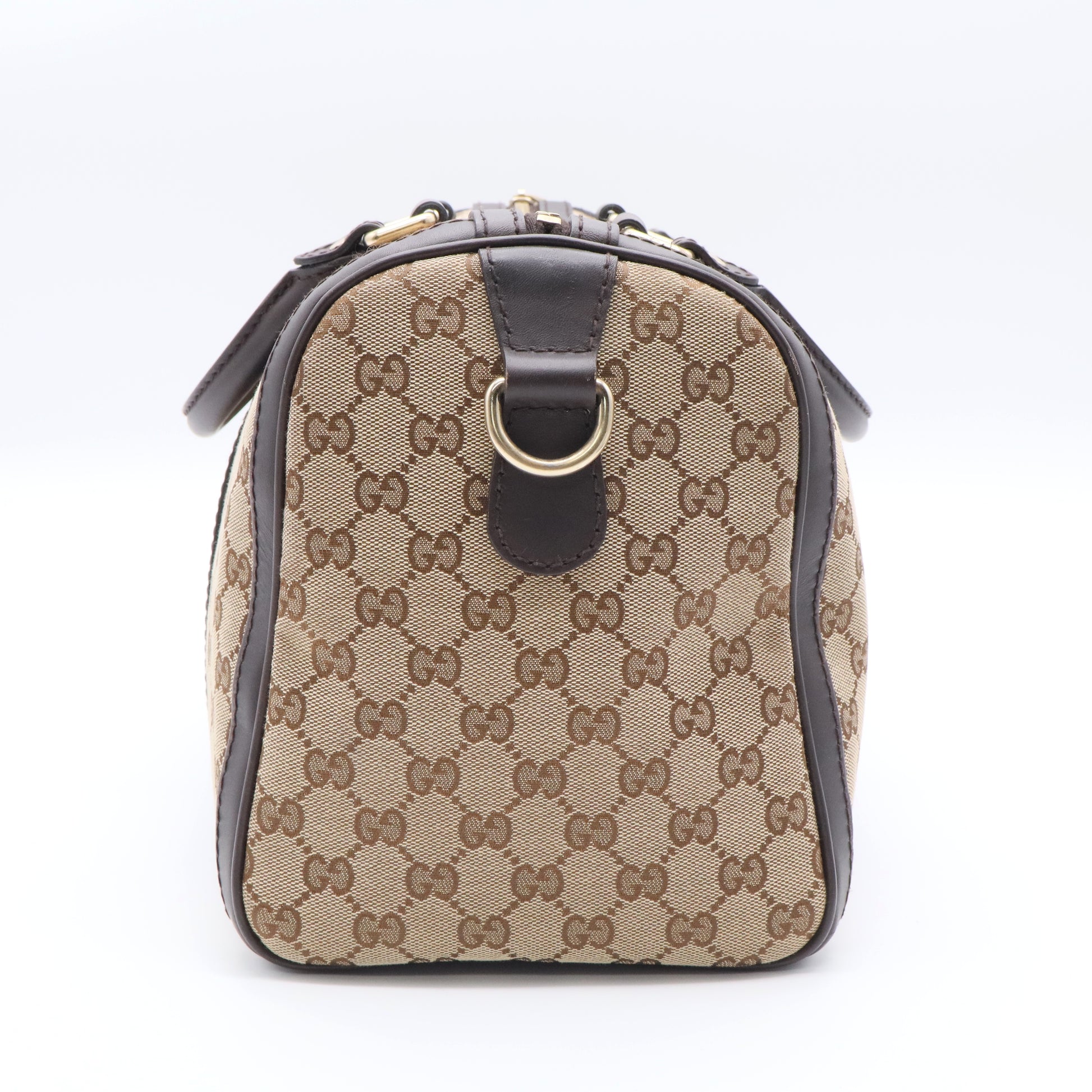 Beige/Ebony GG Canvas Medium Joy Boston Bag Twins
