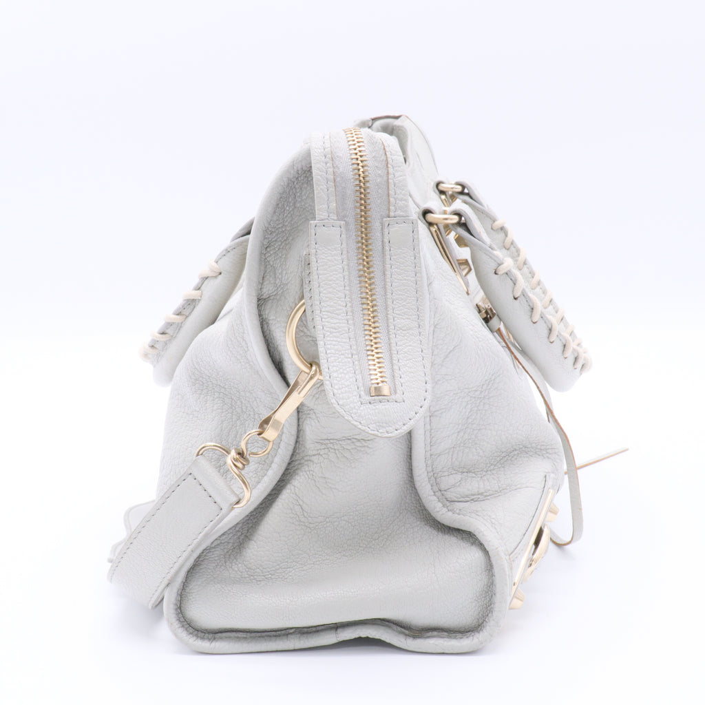 City Classic Metallic Edge Bag Leather Medium twins