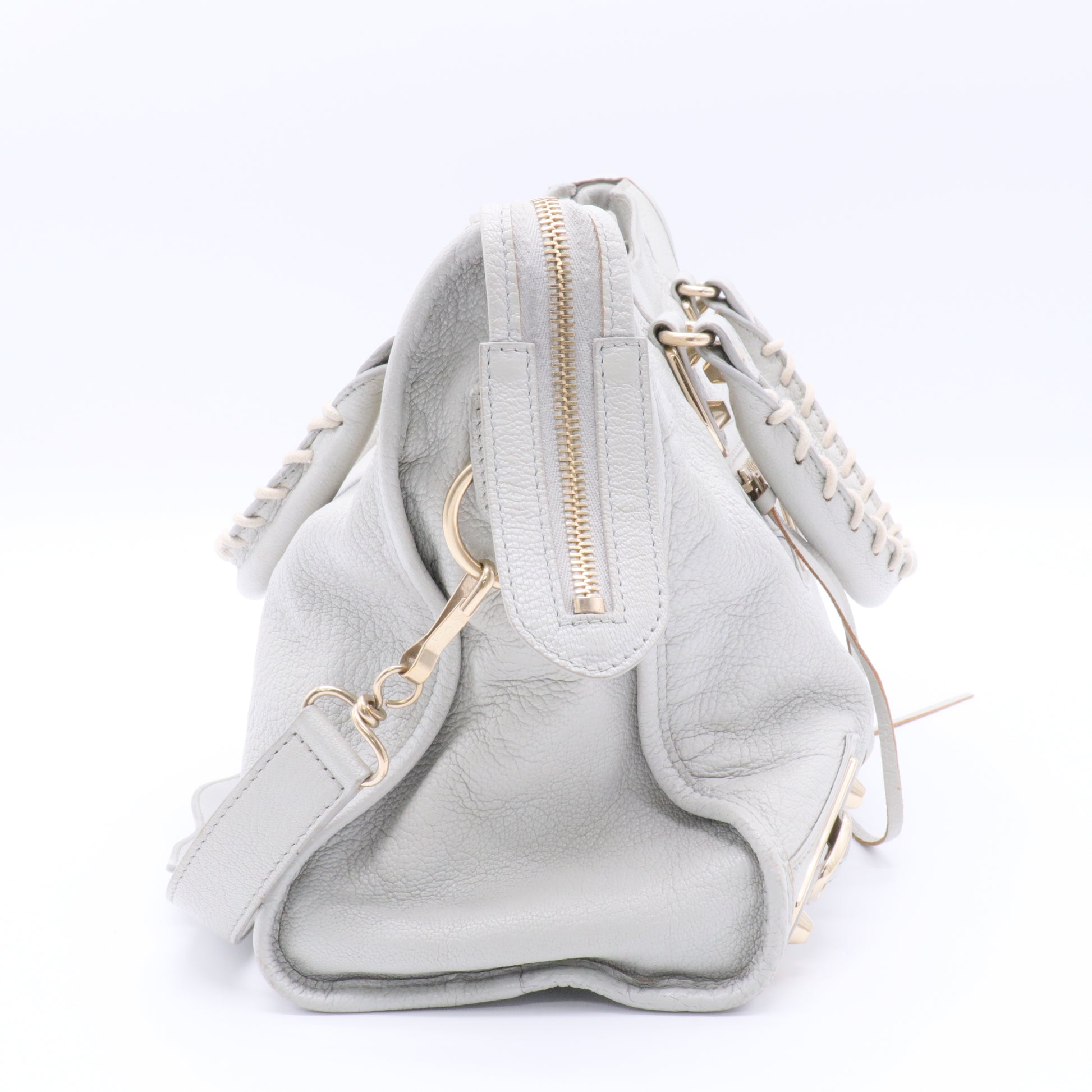 City Classic Metallic Edge Bag Leather Medium twins