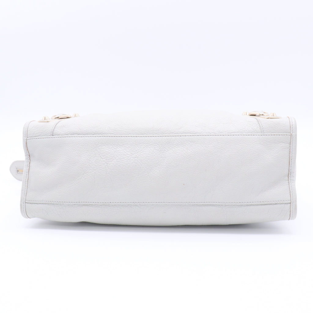 City Classic Metallic Edge Bag Leather Medium twins