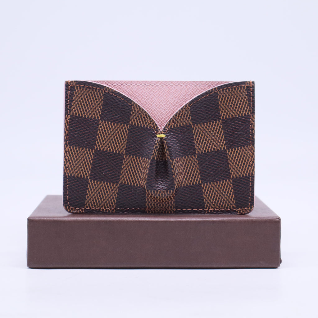 Rose Ballerine Damier Canvas Caissa Card Holder W20522